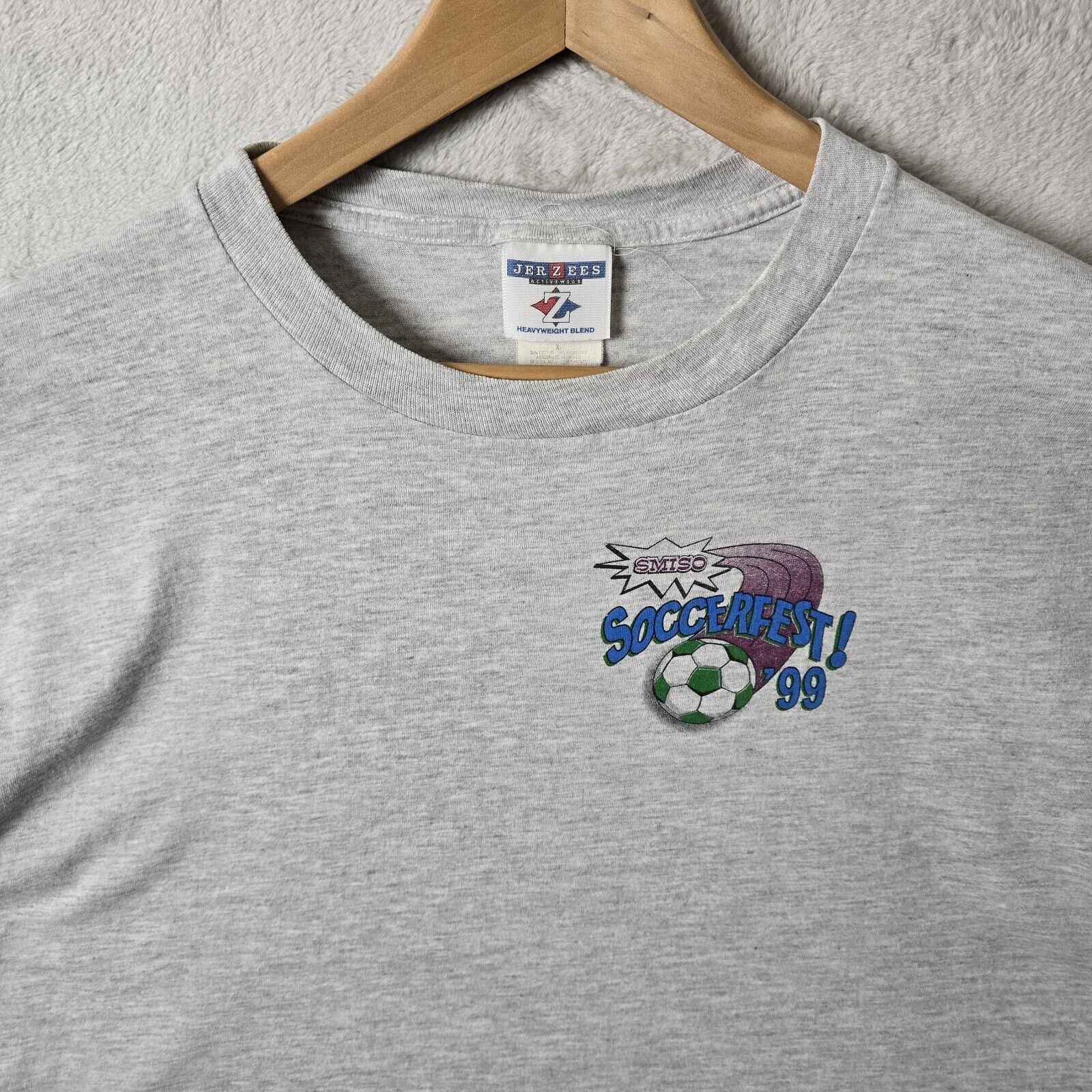 Jerzees Vintage 90s Soccer Fest 99 Shirt Size XL SMISO Vtg Grunge Size US XL / EU 56 / 4 - 5 Thumbnail