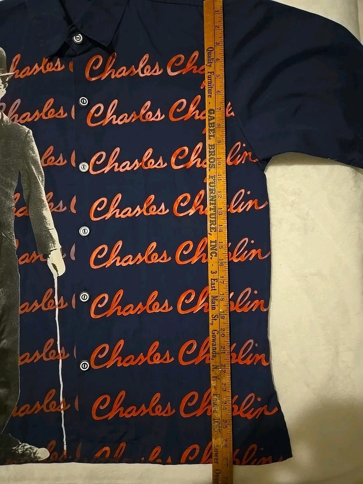 The Unbranded Brand Charlie Chaplin Tramp Button Shirt Size M/L Customized Print Size US M / EU 48-50 / 2 - 7 Thumbnail