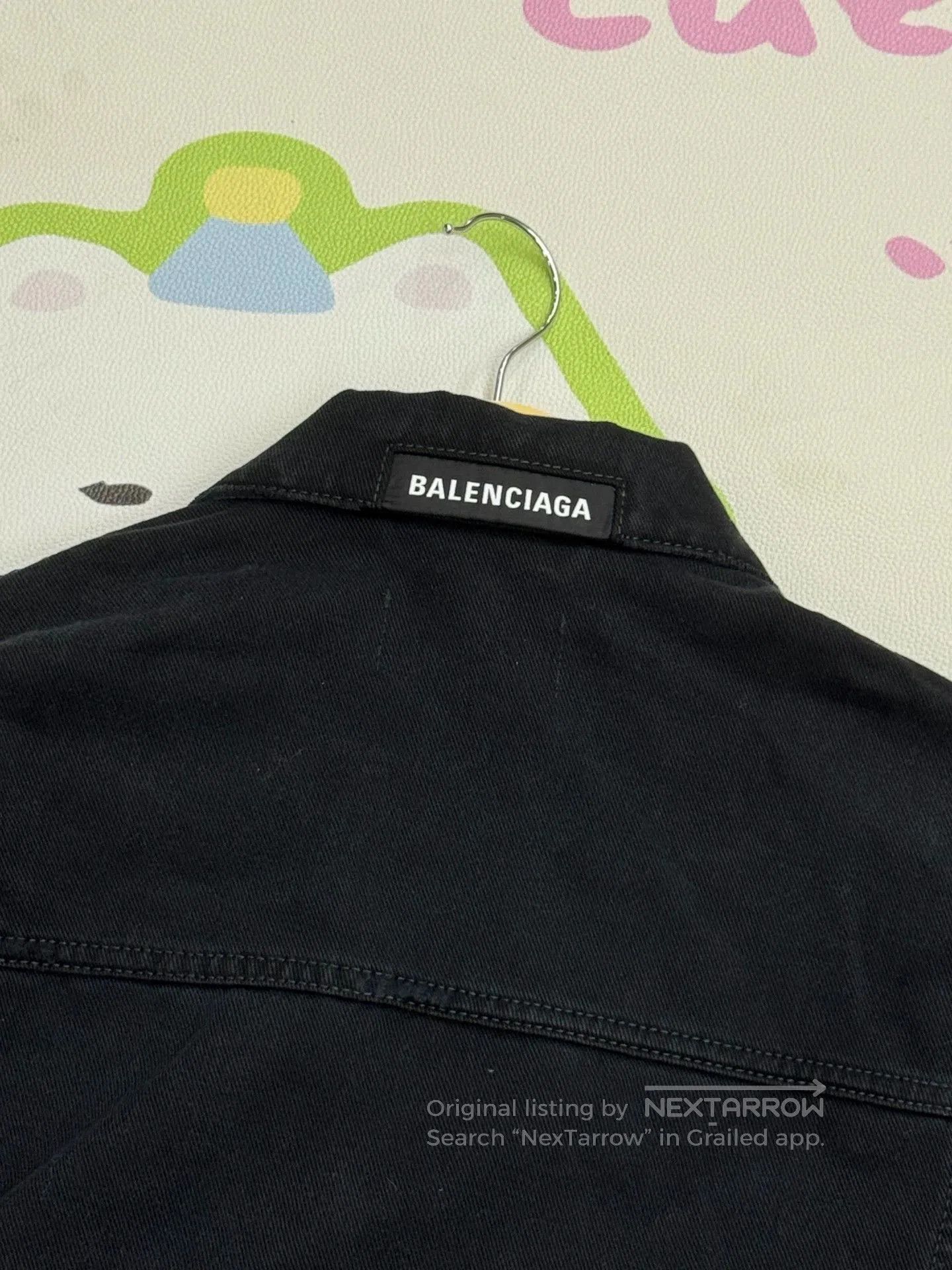 Balenciaga Balenciaga Logo Collar Denim Jacket. Size US XS / EU 42 / 0 - 6 Thumbnail