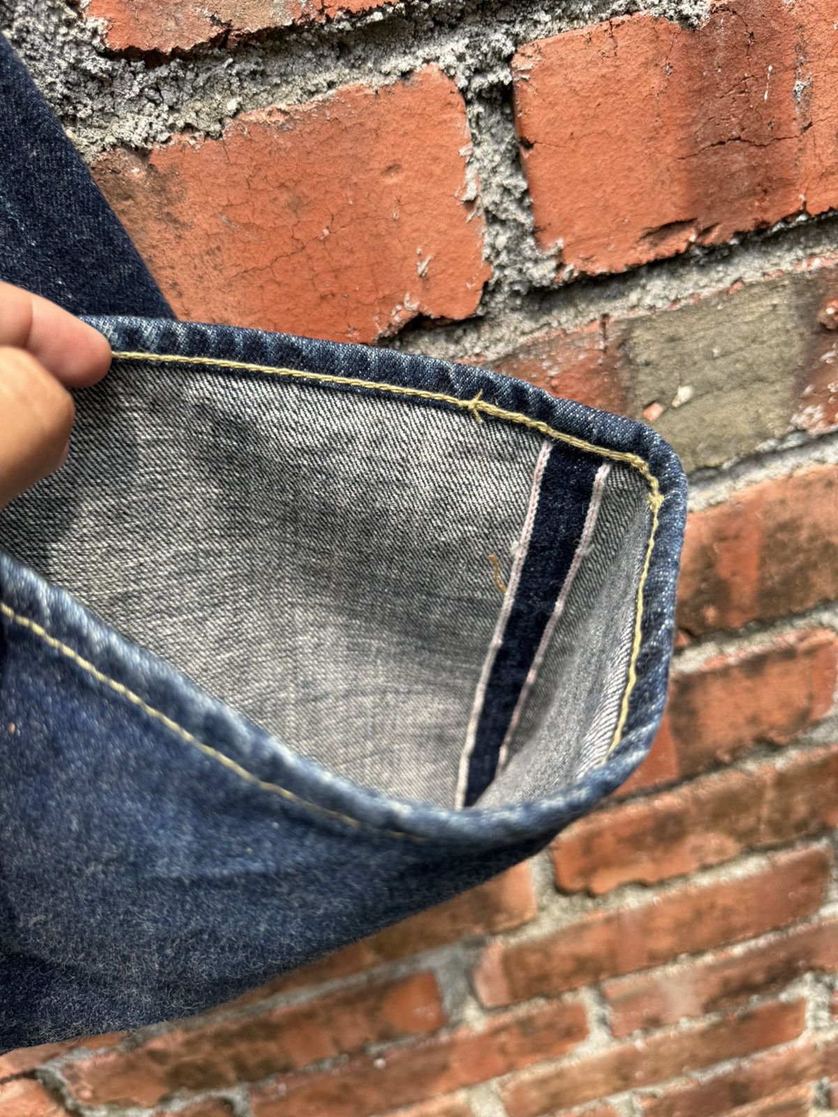 Levi's Vintage Clothing w33x47 Vintage levi’s 502 big E redline Size US 33 - 4 Thumbnail