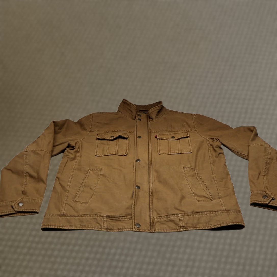 Levi's Levis Jacket Mens Medium Brown Canvas Quilt Lined Utility Field Trucker Size US M / EU 48-50 / 2 - 1 Thumbnail