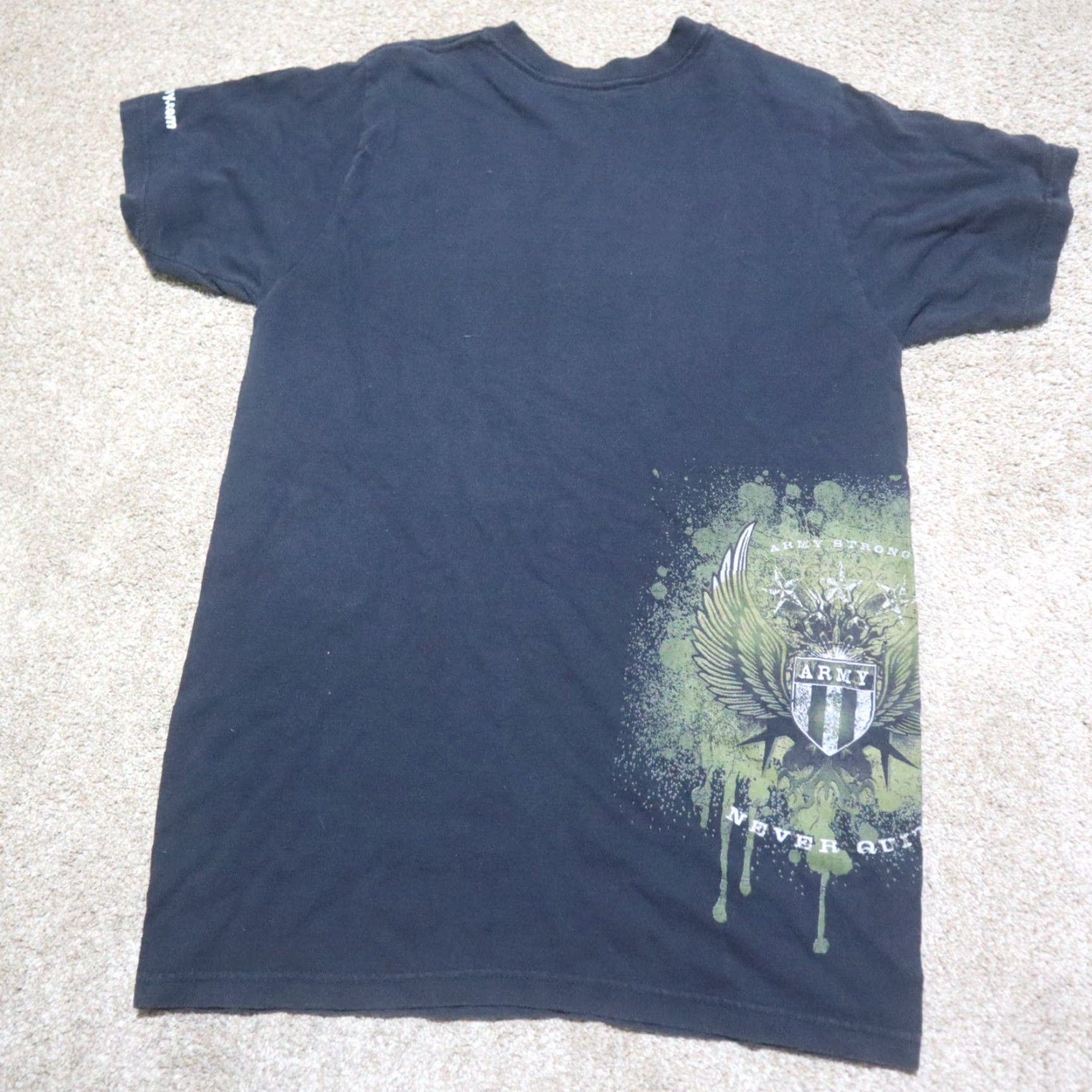 Logo 7 Army Never Quit Bayside Shirt Adult L Black Logo Military Theme Men Size US L / EU 52-54 / 3 - 7 Thumbnail