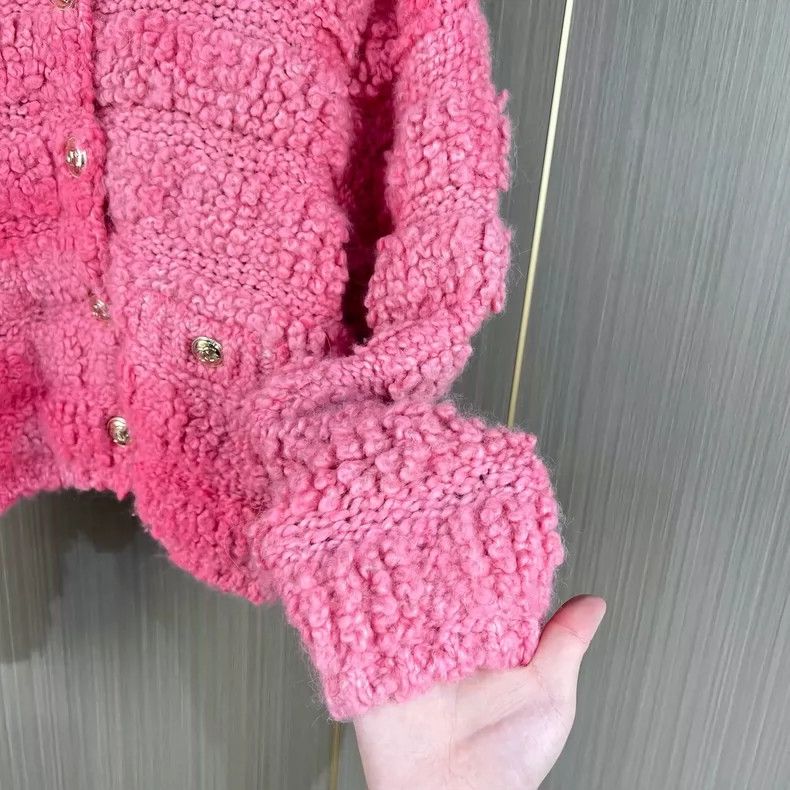Chanel Chanel Pink Flamingo Teddy Knitted Jacket Size XS / US 0-2 / IT 36-38 - 4 Thumbnail