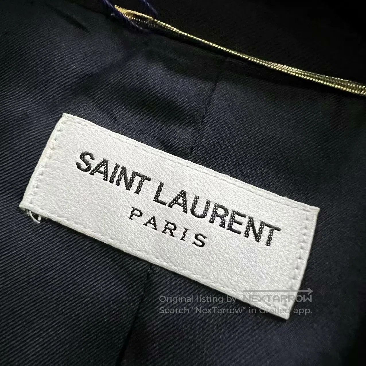 Saint Laurent Paris Saint Laurent Black Gold Trim Blazer. Size US M / EU 48-50 / 2 - 3 Thumbnail