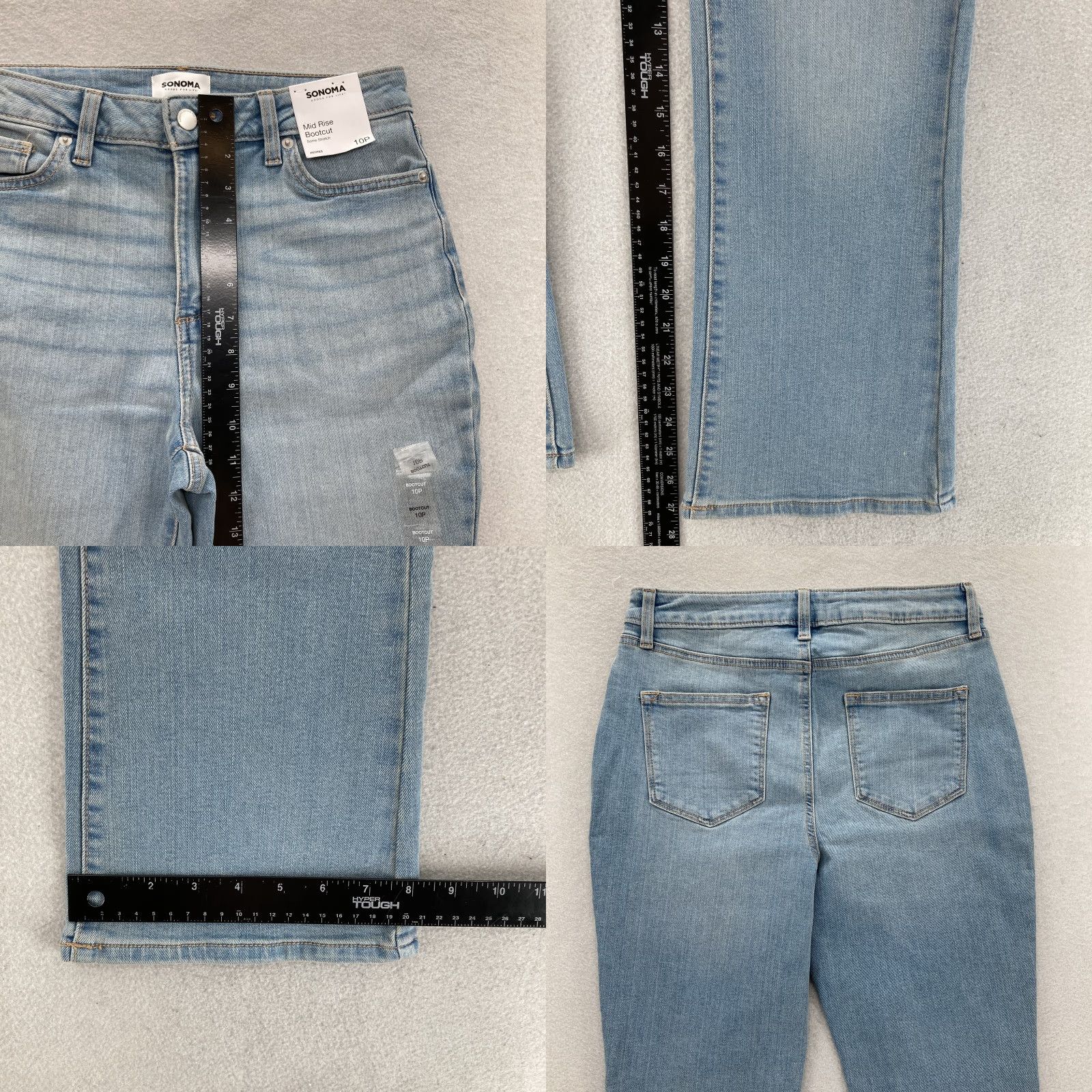 Vintage Sonoma Jeans Womens 10P Light Wash Mid Rise Bootcut Stretch Denim Petites Size 32" / US 10 / IT 46 - 8 Thumbnail
