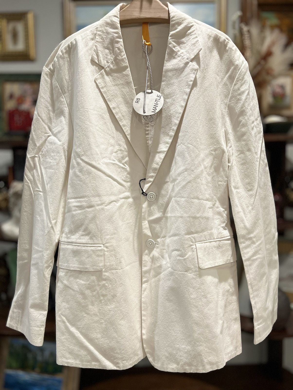 image of Man Tle Man-Tle White Tailored Jacket-R6S9, Men's (Size Medium)