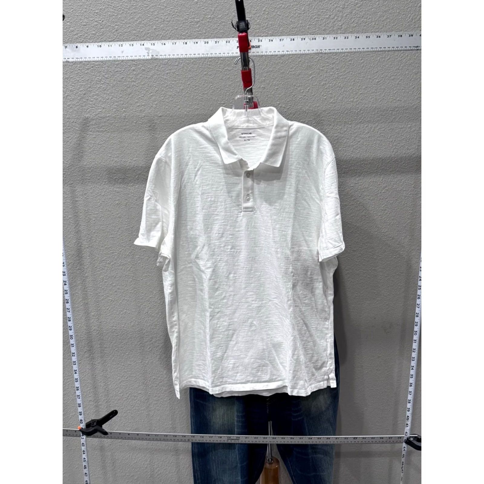Vince Vince Polo Shirt XL Mens White Ctn Extra Large Size US XL / EU 56 / 4 - 3 Thumbnail