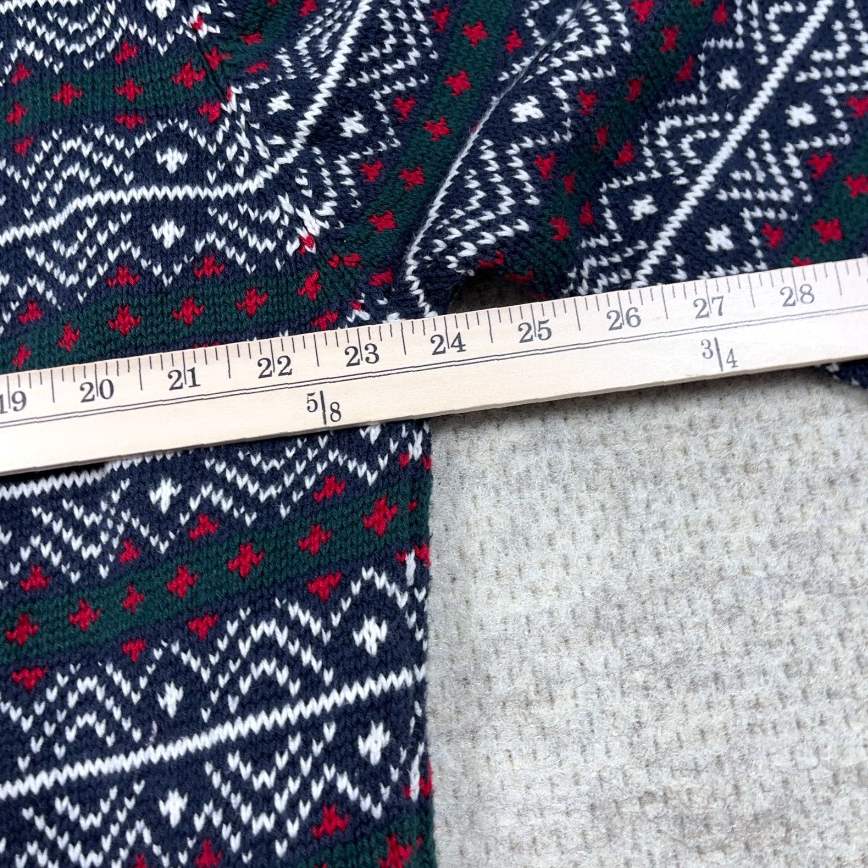 Vintage VINTAGE Grandpa Sweater Men XLT Blue Red Heavy Chunky Knit Geometric Nordic 90s Saddlebred Crew Neck Pullover Knit Size US XL / EU 56 / 4 - 7 Thumbnail