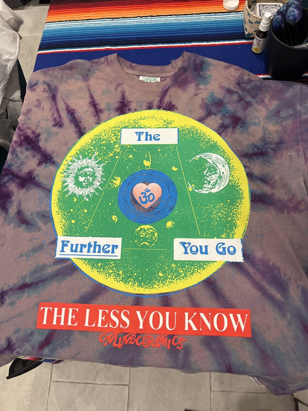 ‘The further you go’ Online Ceramics tie-dye Tee