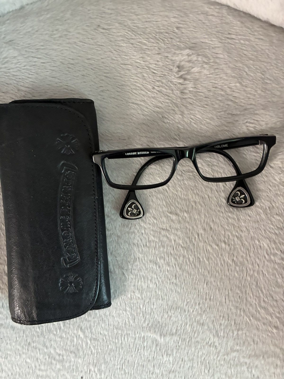 Chrome Hearts Chrome Hearts Jablome Square Eyeglasses Size ONE SIZE - 1 Thumbnail