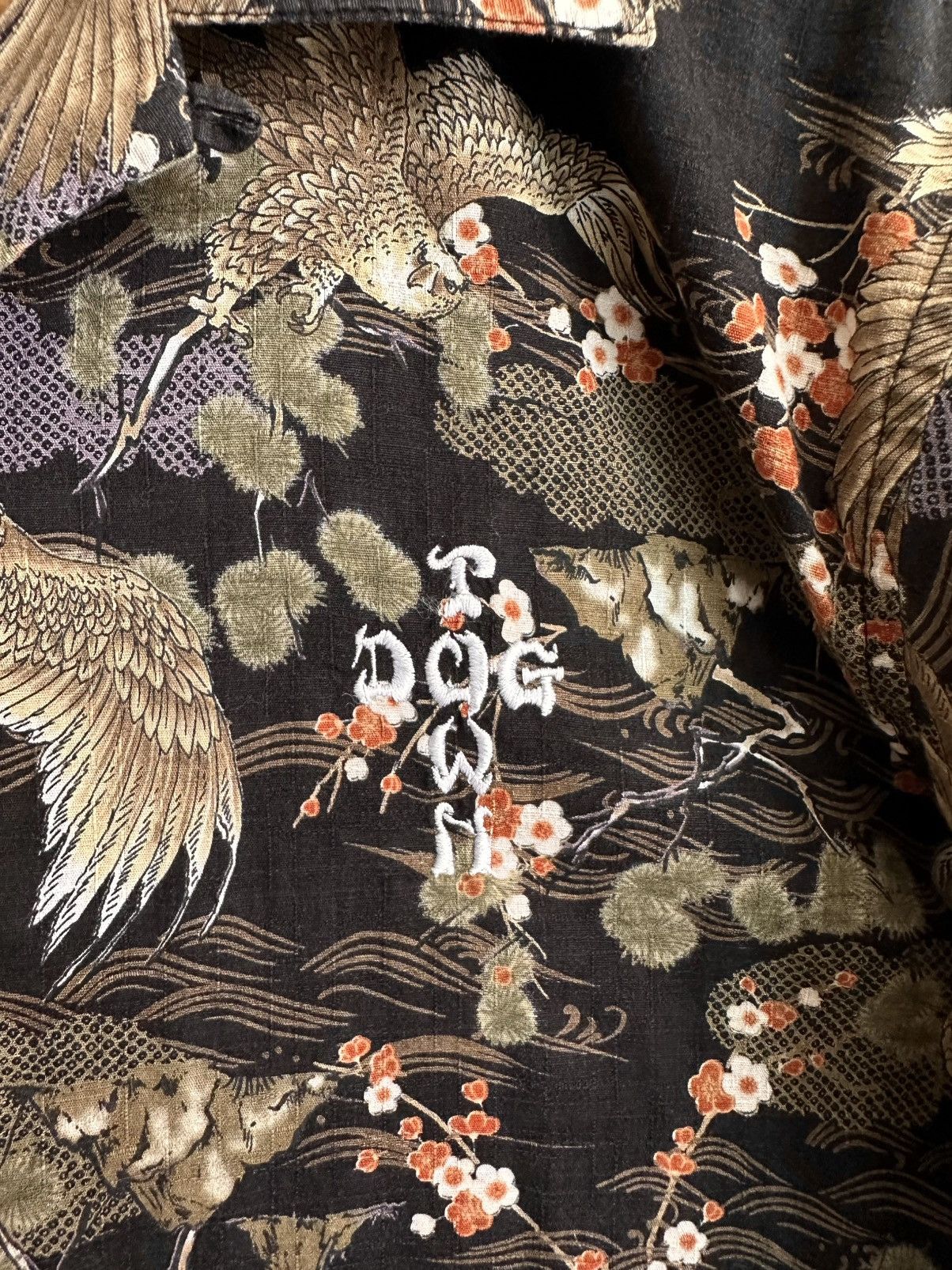 Dogtown × Vintage Vintage Dogtown Black Dragon Japanese Aloha Shirt Size US L / EU 52-54 / 3 - 7 Thumbnail