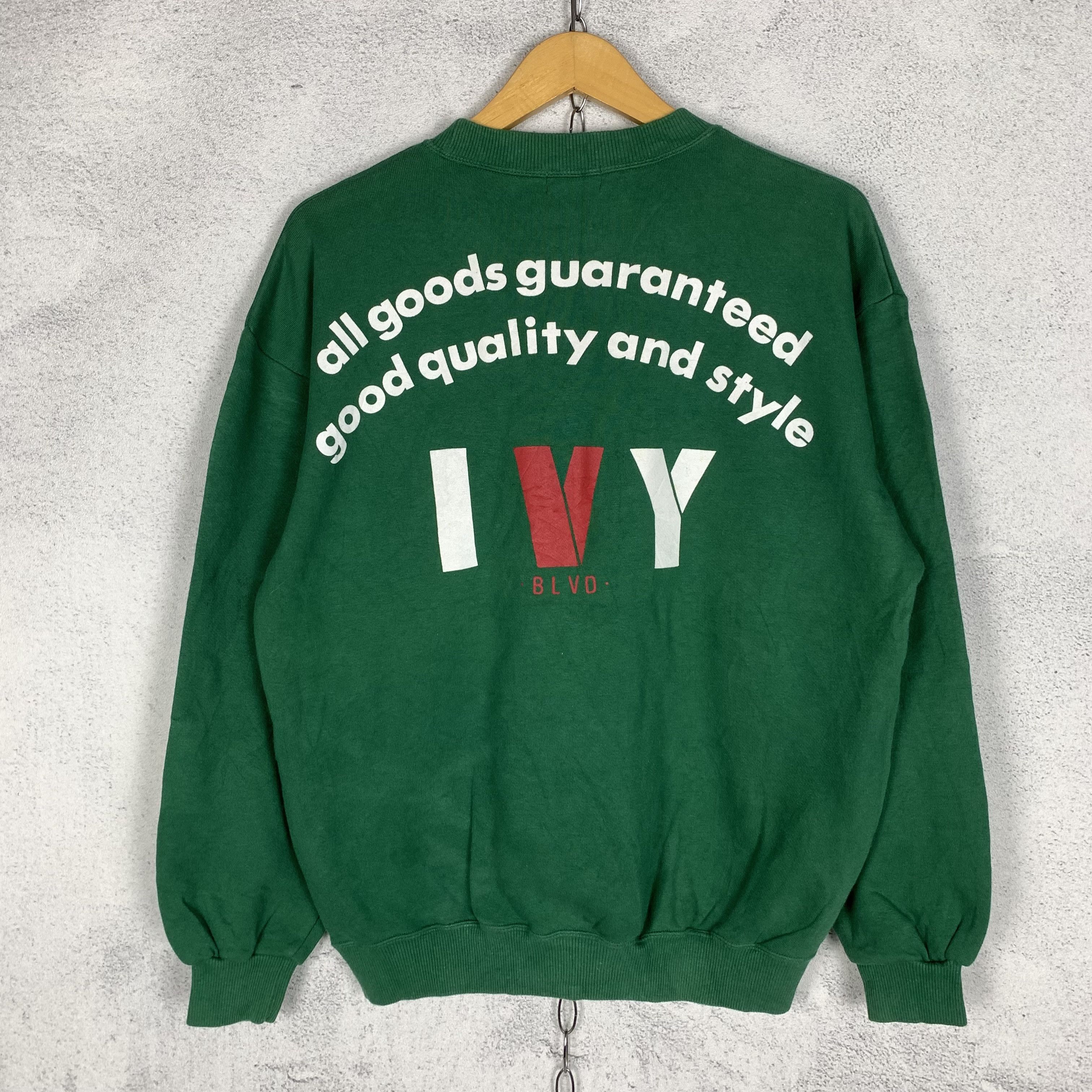 Vintage IVY BLVD Japanese Brand Sweatshirt Crewneck
