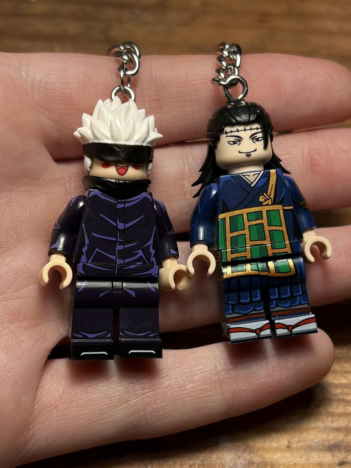 Anime Suguru Gojo Jujutsu Kaisen anime minifigure keychain keyring Size ONE SIZE - 4 Thumbnail