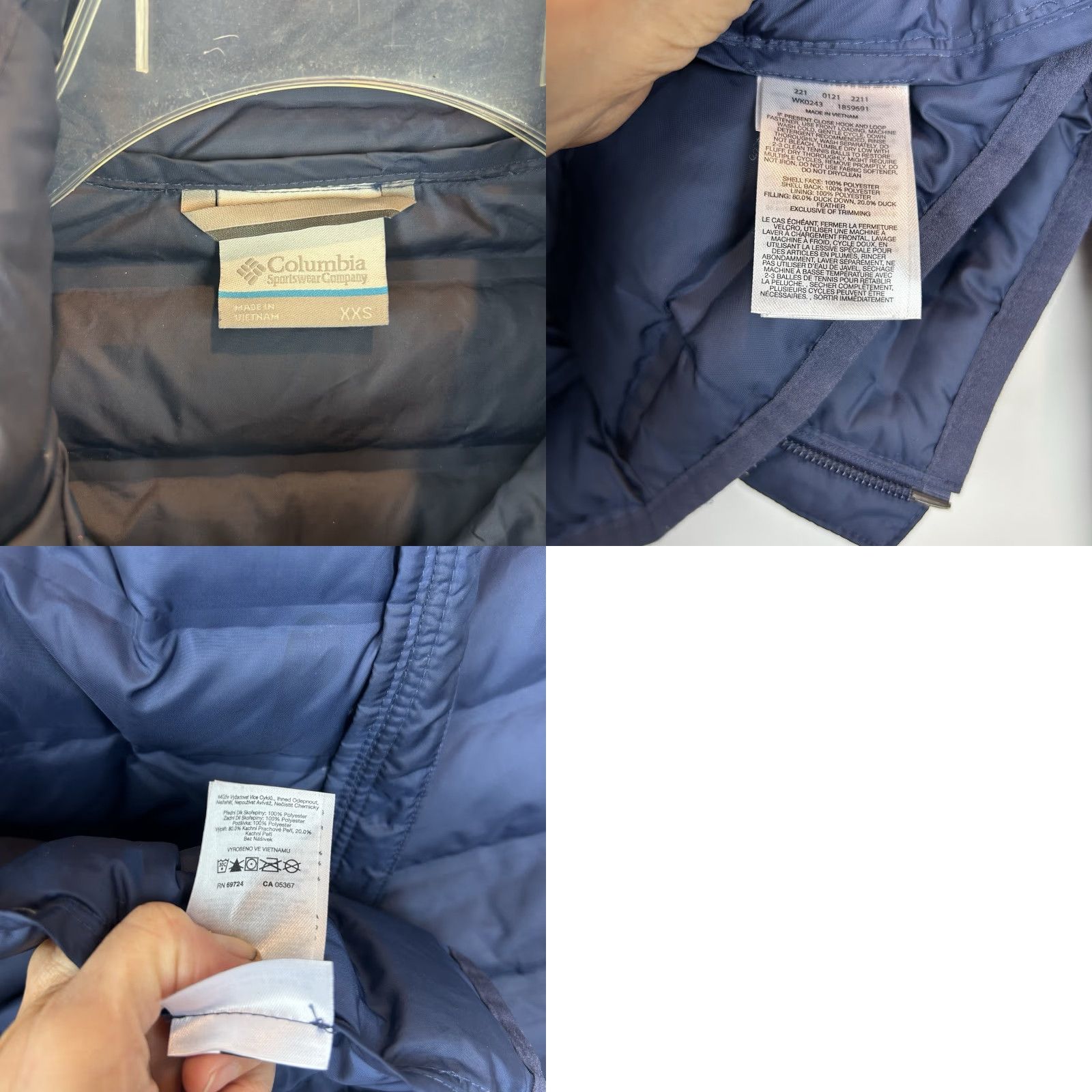 Vintage Columbia Puffer Jacket Womens XXS Regular Down Blue Winter Coat Size XXS / US 00 / IT 34 - 8 Thumbnail