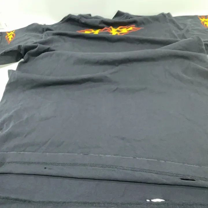 Balenciaga Balenciaga Black Flame Logo Short Sleeve T-shirt 0079-2507 Size US M / EU 48-50 / 2 - 9 Thumbnail