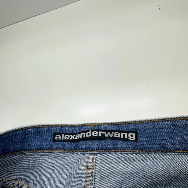 Alexander Wang Alexander Wang Blue Denim High Waisted Shorts - Size 27" / US 4 / IT 40 - 4 Thumbnail