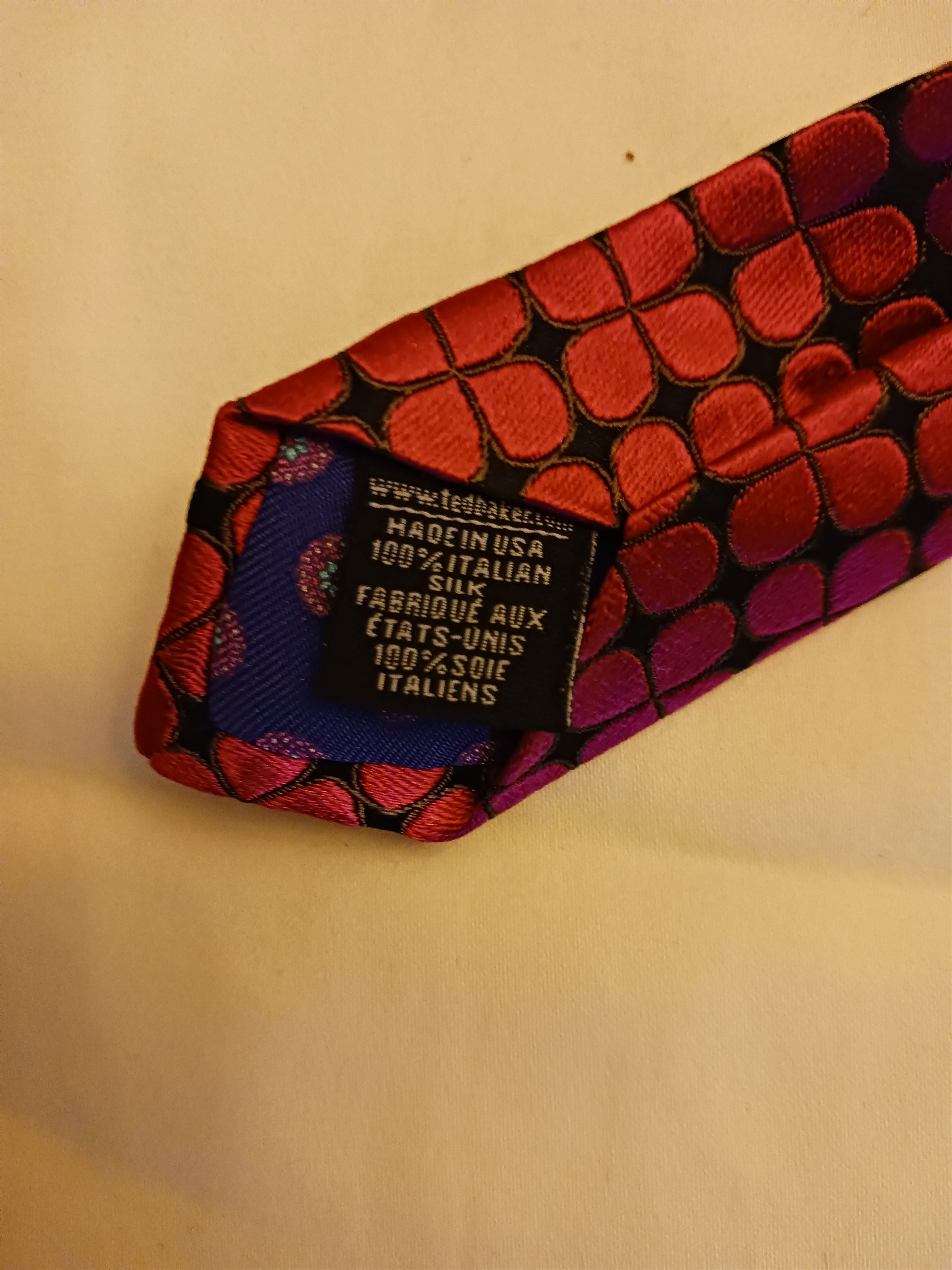 Ted Baker NWOT 100% Silk Italian Made Necktie Size ONE SIZE - 3 Thumbnail