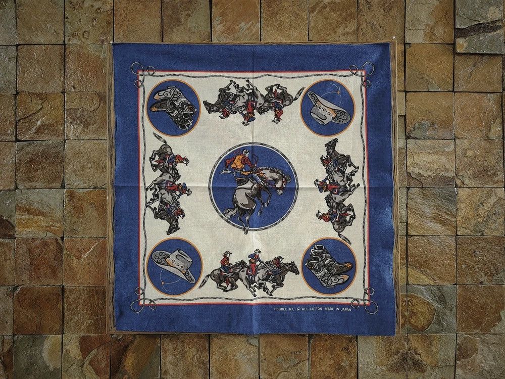 RRL Ralph Lauren RRL Vintage Rodeo Cowboy Bandanna COTTON Scarf handkerchief Size ONE SIZE - 1 Thumbnail