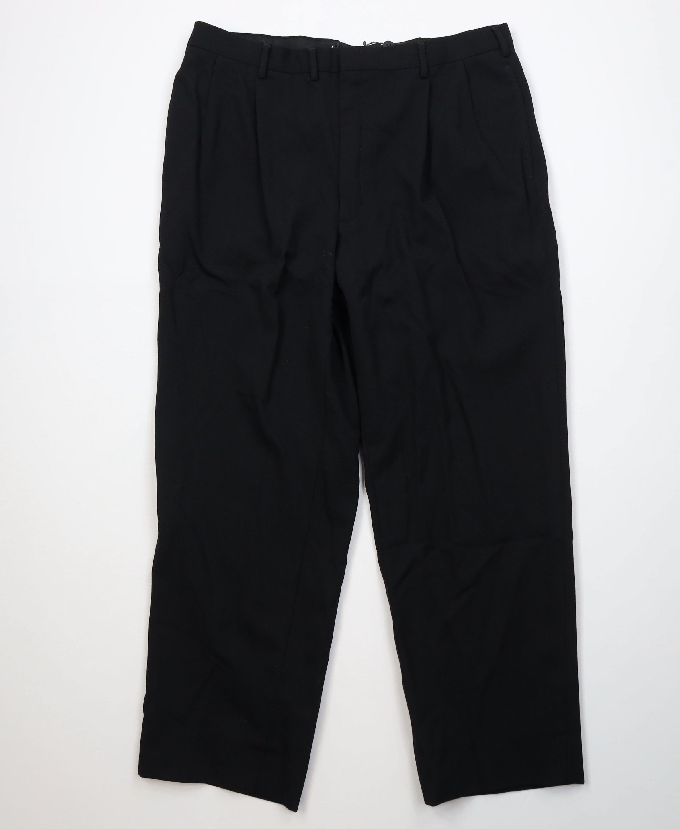 Vintage Vintage 90s Streetwear Gabardine Wide Leg Chino Pants Black Size US 36 / EU 52 - 1 Thumbnail