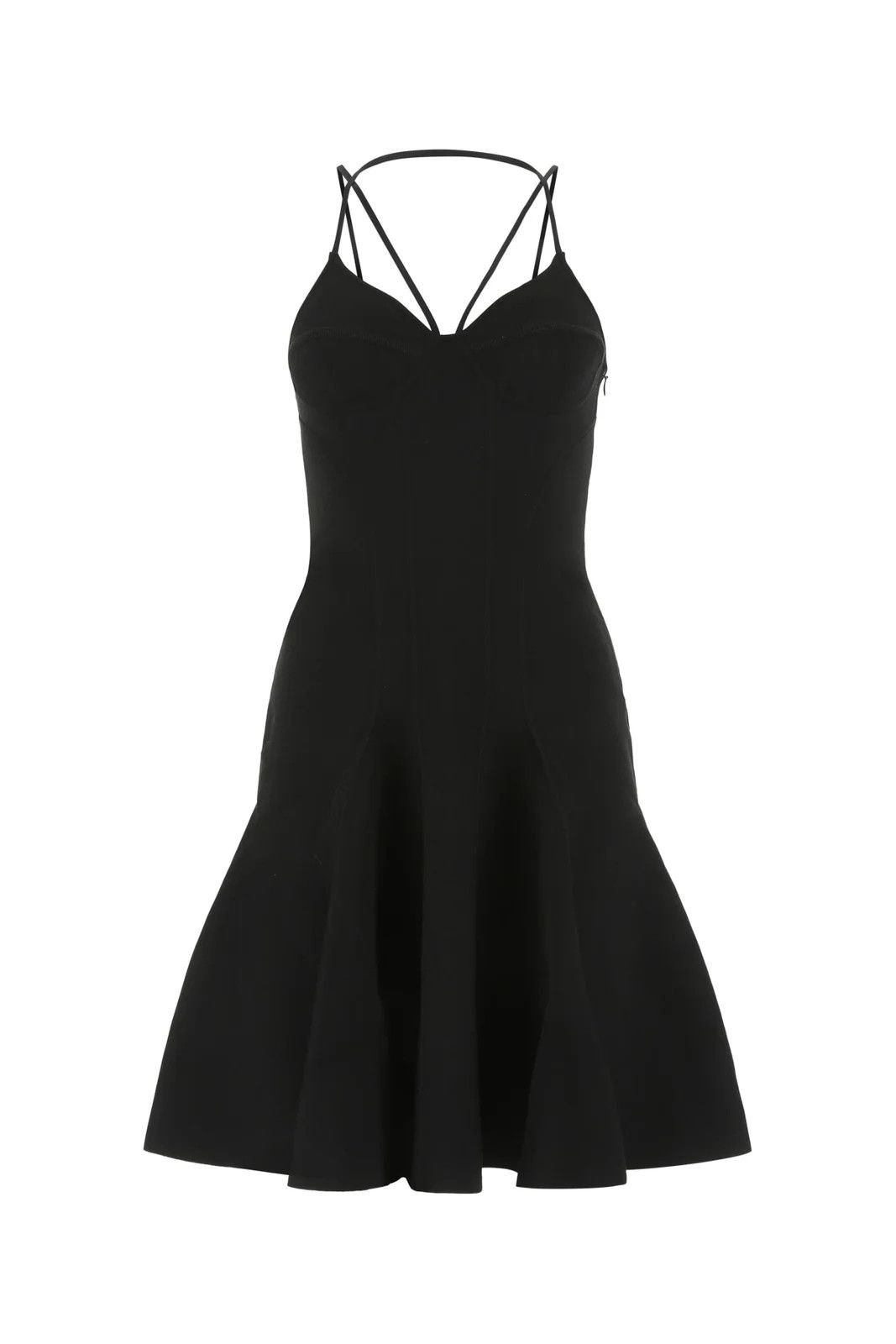 Alexander McQueen o1y0325 Midi Dress in Black Size XS / US 0-2 / IT 36-38 - 1 Thumbnail