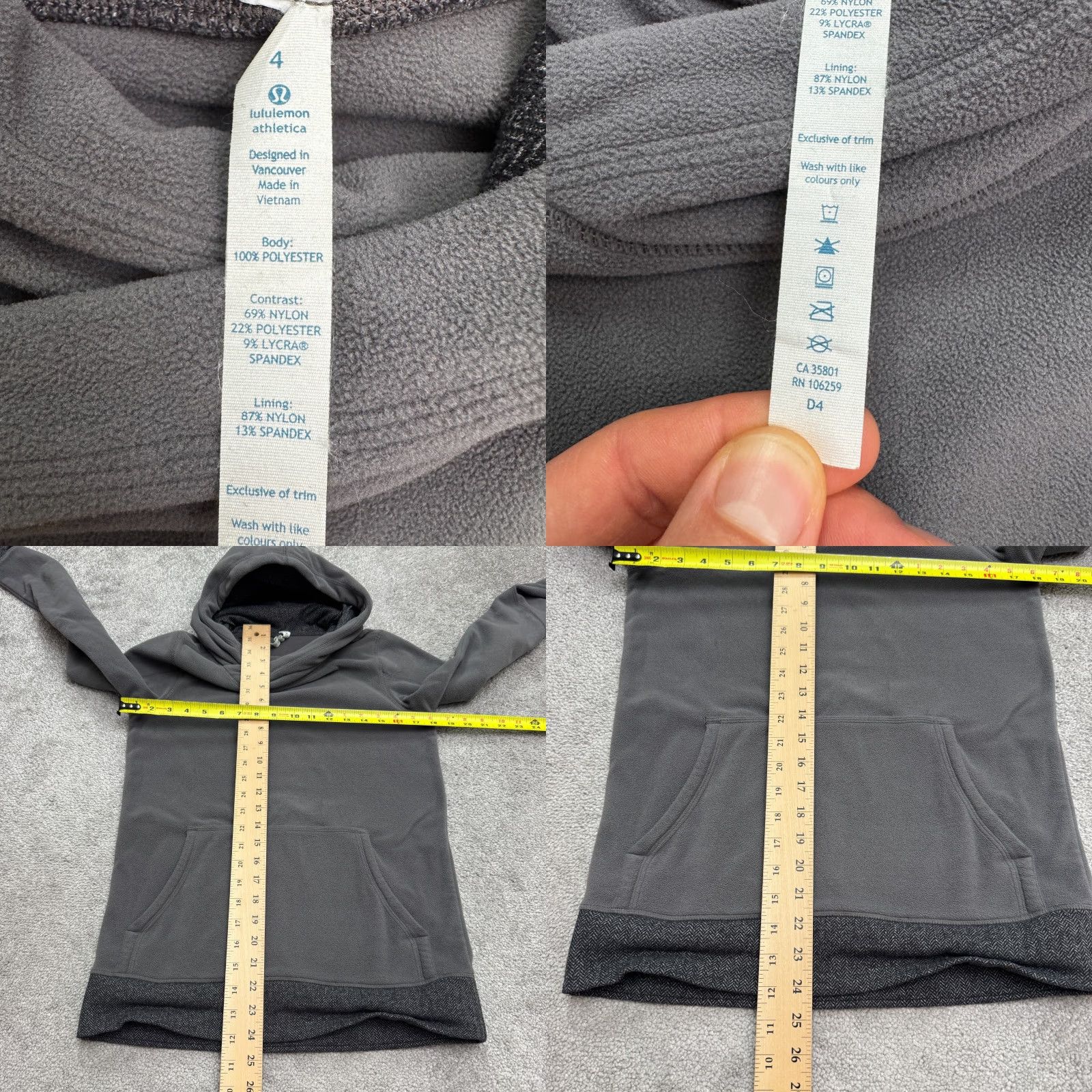 Lululemon Lululemon Athletica Hoodie Pullover Women 4 Gray Sweatshirt Hooded Breathable Lightweight Athletic Streetwear Activewear Winterspring Comfort Everyday Size S / US 4 / IT 40 - 8 Thumbnail