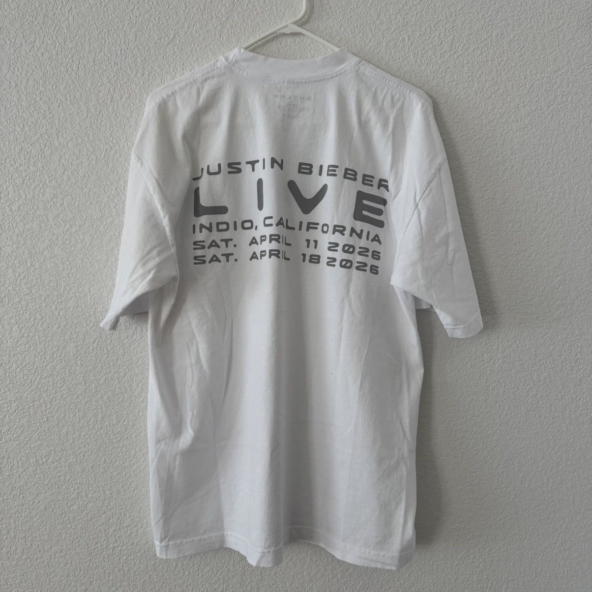 SKYLRK ✅ SKYLRK Justin Bieber Coachella 2026 LIVE Tee Size US L / EU 52-54 / 3 - 1 Thumbnail