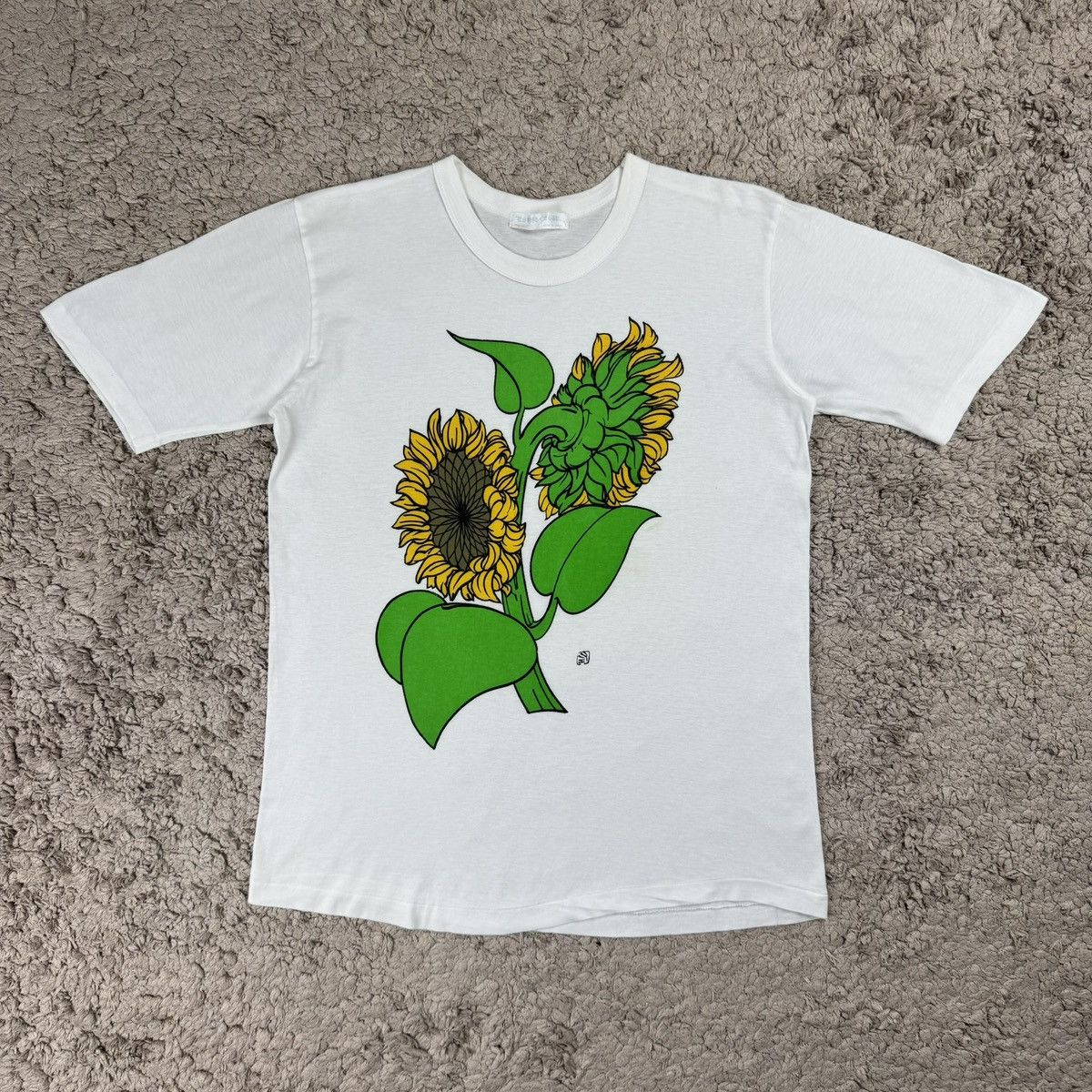 Vintage Vintage Japan Flora Sunflower Illustration T-shirt Size US M / EU 48-50 / 2 - 1 Thumbnail