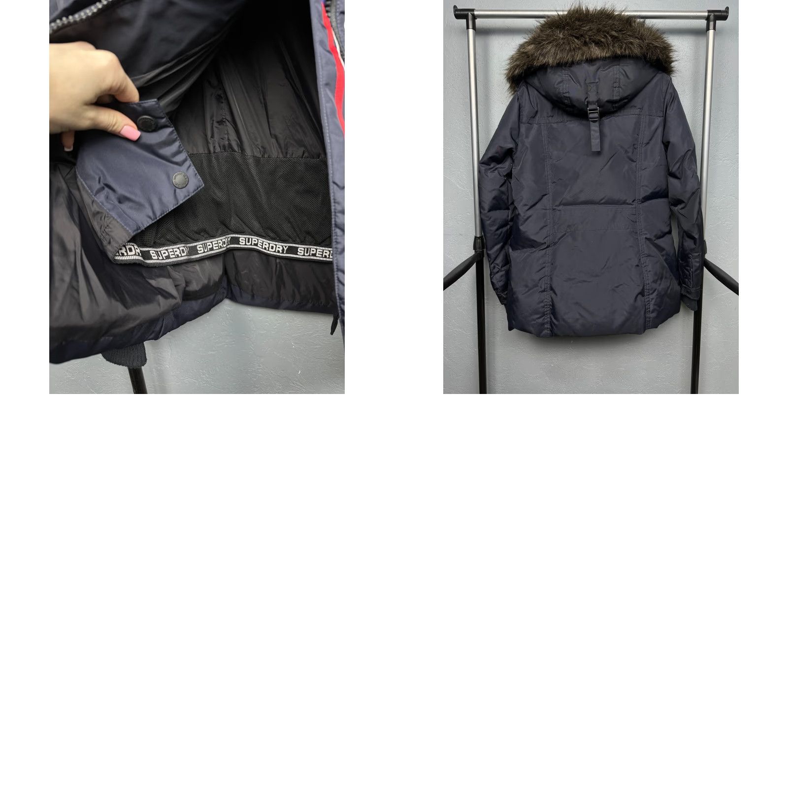 Superdry Superdry SubArctic Ski Puffer Parka Jacket L Women Blue Hooded Parka Wool? Nylon? Polyester? Size L / US 10 / IT 46 - 8 Thumbnail