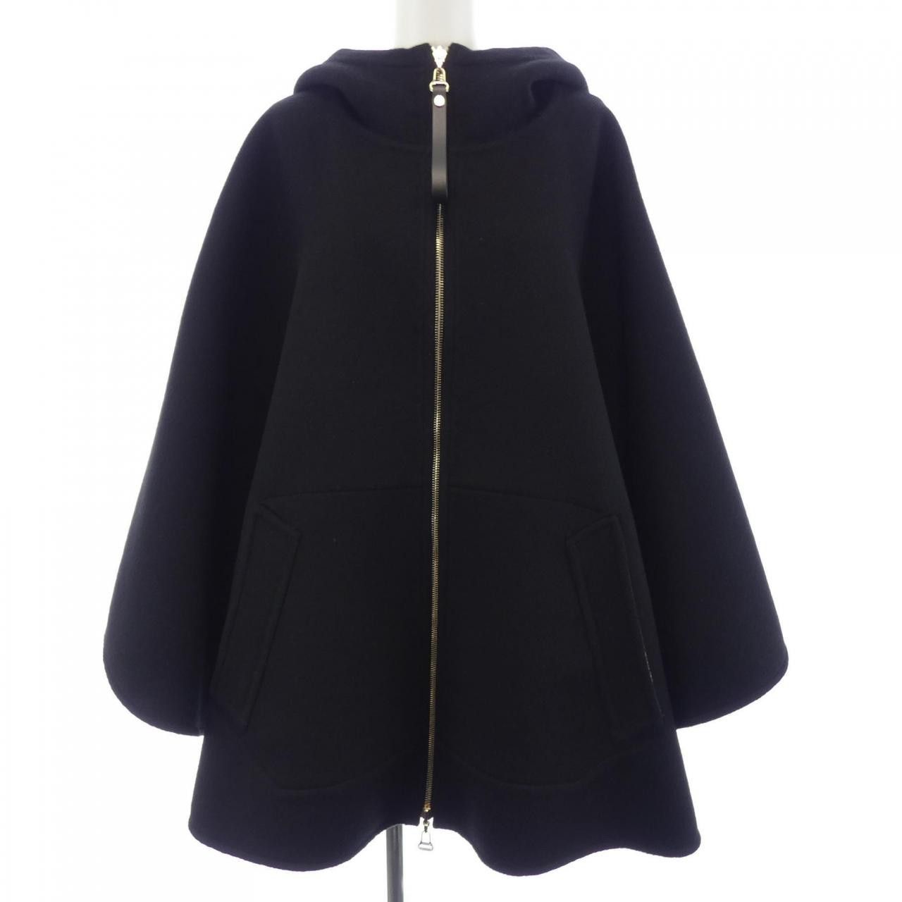 Louis Vuitton Louis Vuitton Louis Vuitton Wool Blend Cape Textile Outerwear FSCO08PGY DUTY FREE for USA Size ONE SIZE - 1 Thumbnail
