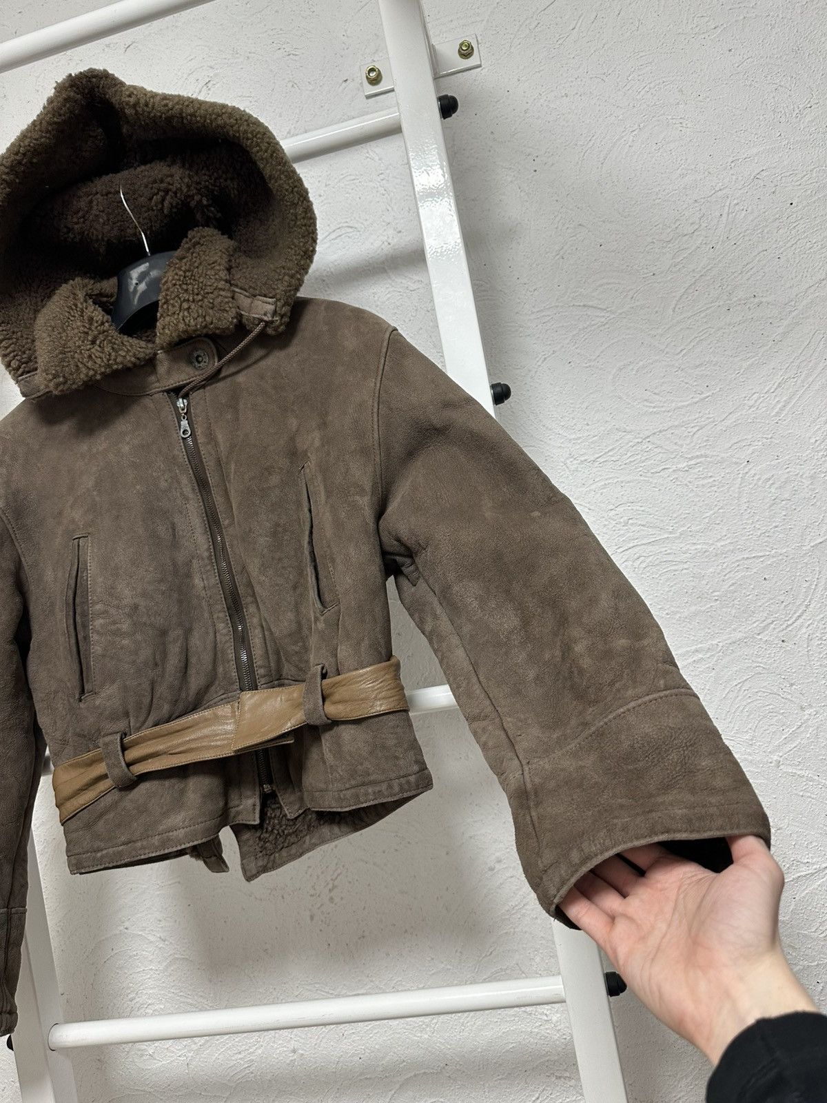 Vintage Vintage Women’s Shearling Bomber Jacket Size S Aviator Style Size S / US 4 / IT 40 - 3 Thumbnail