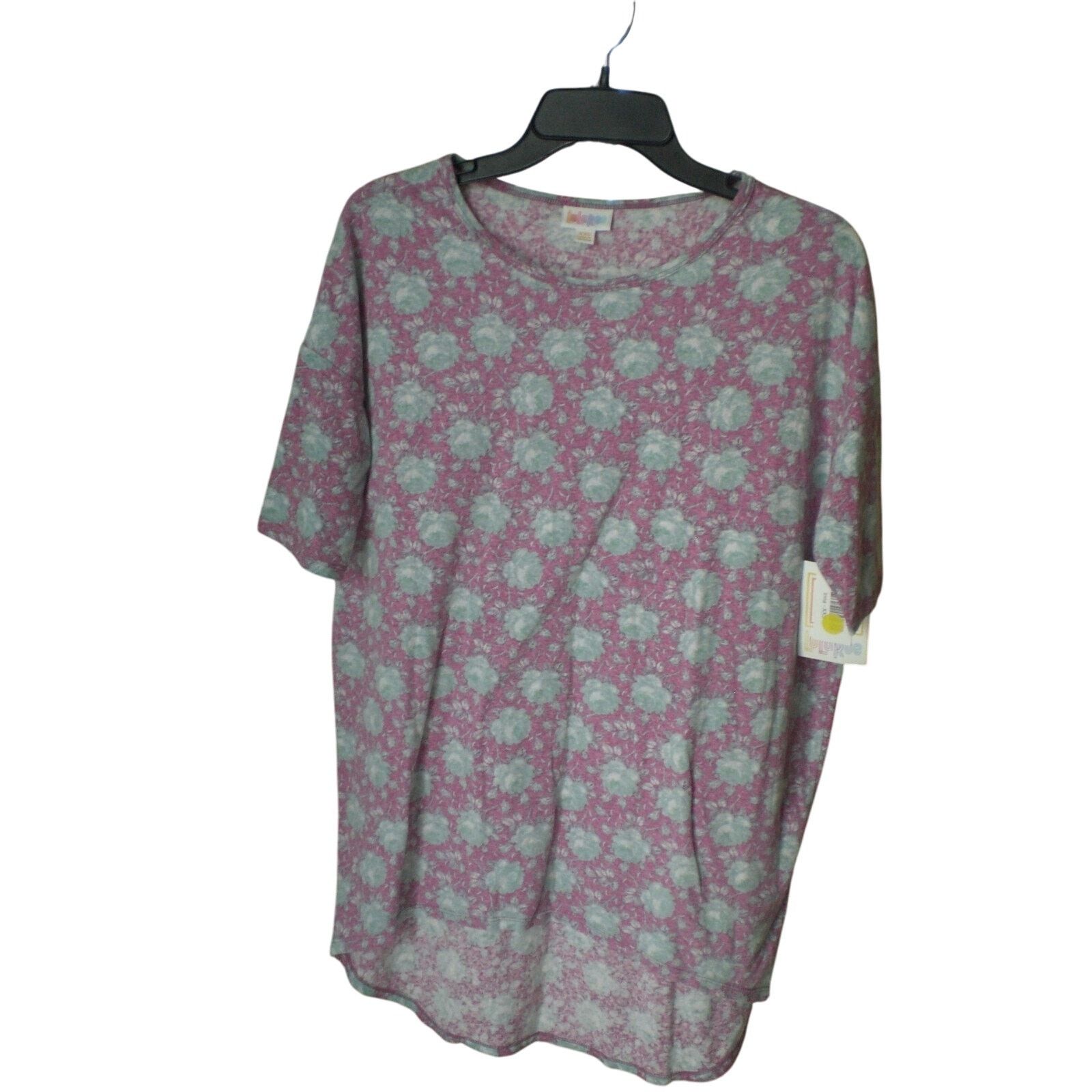 Other NWT LuLaRoe Fuchsia Floral Irma Shirt Top Blouse Tunic XXS Size S / US 4 / IT 40 - 2 Thumbnail