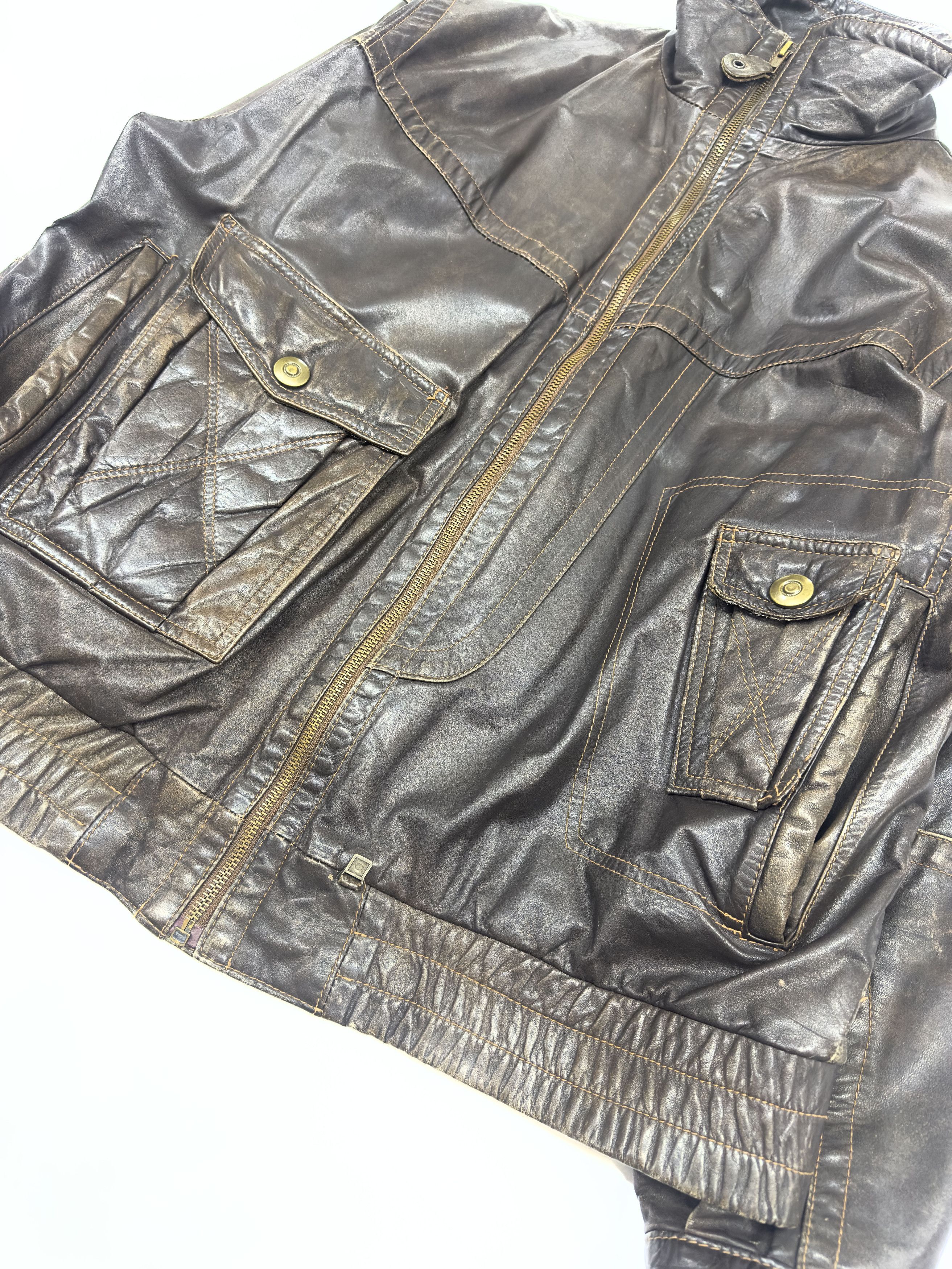 Angelo Litrico Angelo Litrico Vintage Leather Asymmetrical Jacket Size US L / EU 52-54 / 3 - 4 Thumbnail