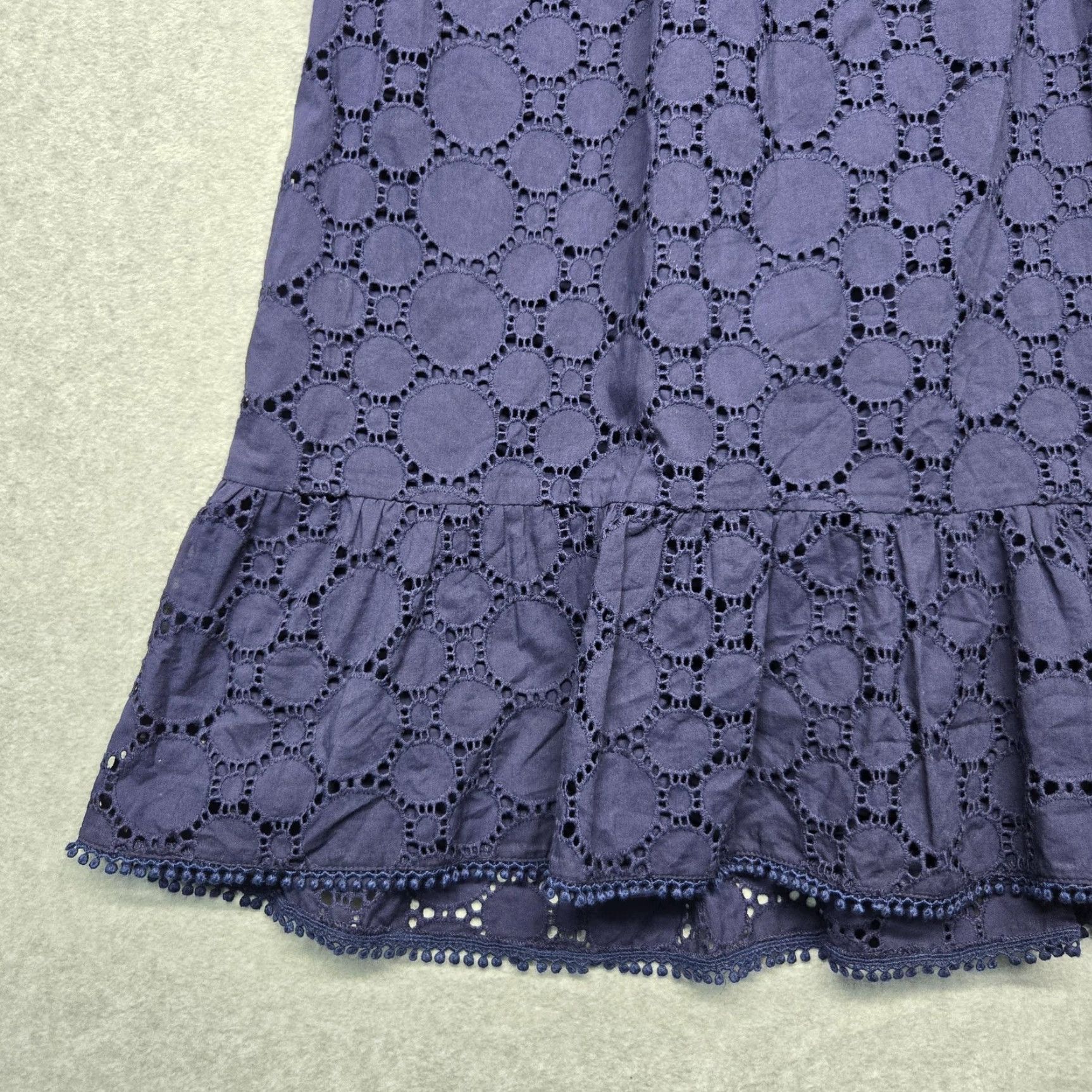 Parker Parker Womens Small Blue Eyelet Puff Sleeve Mini Dress Aquarius Off the Shoulder Short Sleeve Cotton 32.5in A-Line Bohemian Chic Dress Mens? Size S / US 4 / IT 40 - 6 Thumbnail