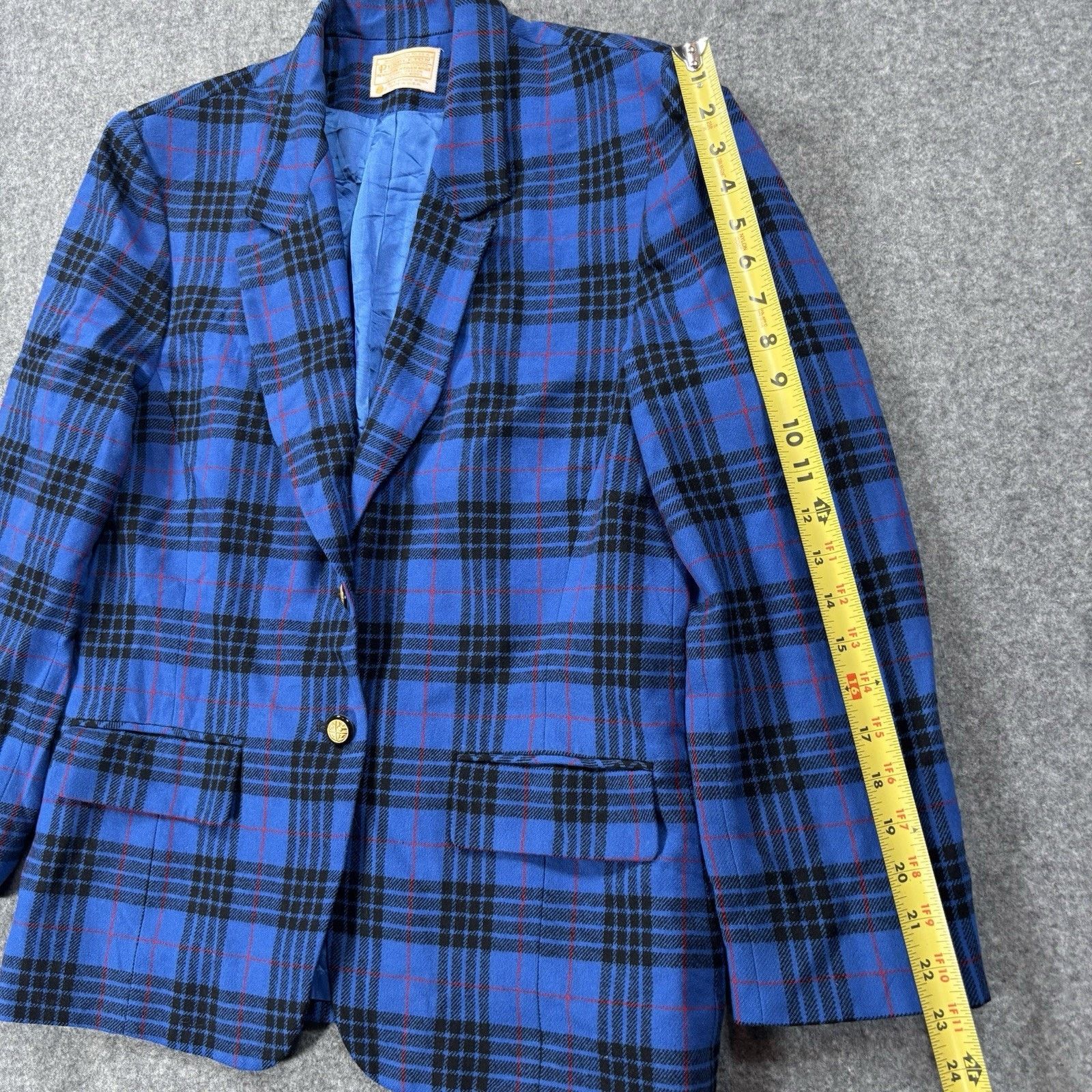 Pendleton Vintage Pendleton Blazer Womens 12 Blue Morgan Scottish Wool Size XL / US 12-14 / IT 48-50 - 13 Thumbnail