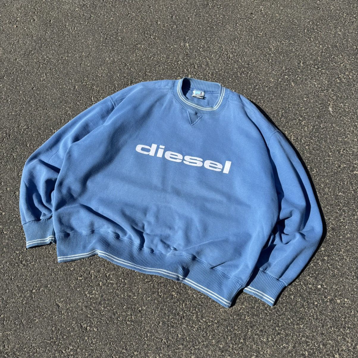 Diesel Vintage Diesel Logo Sweatshirt Boxy y2k baby blue 00s Drain Size US XL / EU 56 / 4 - 12 Thumbnail