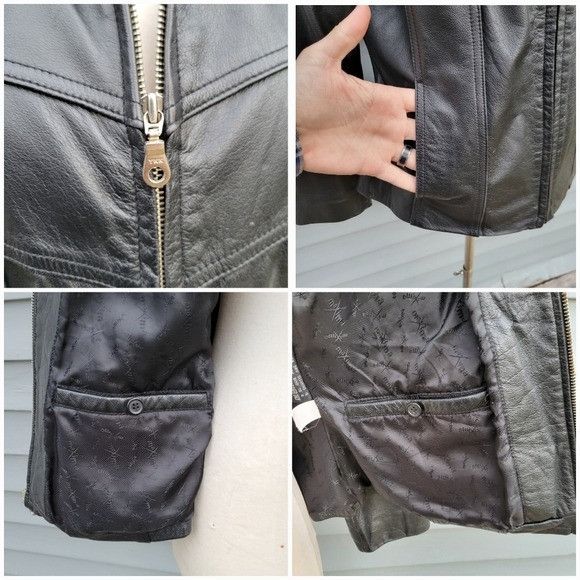 Vintage × Wilsons Leather Vintage 90s y2k Wilson's Black Leather Designer Luxury Bratz Size L / US 10 / IT 46 - 2 Thumbnail