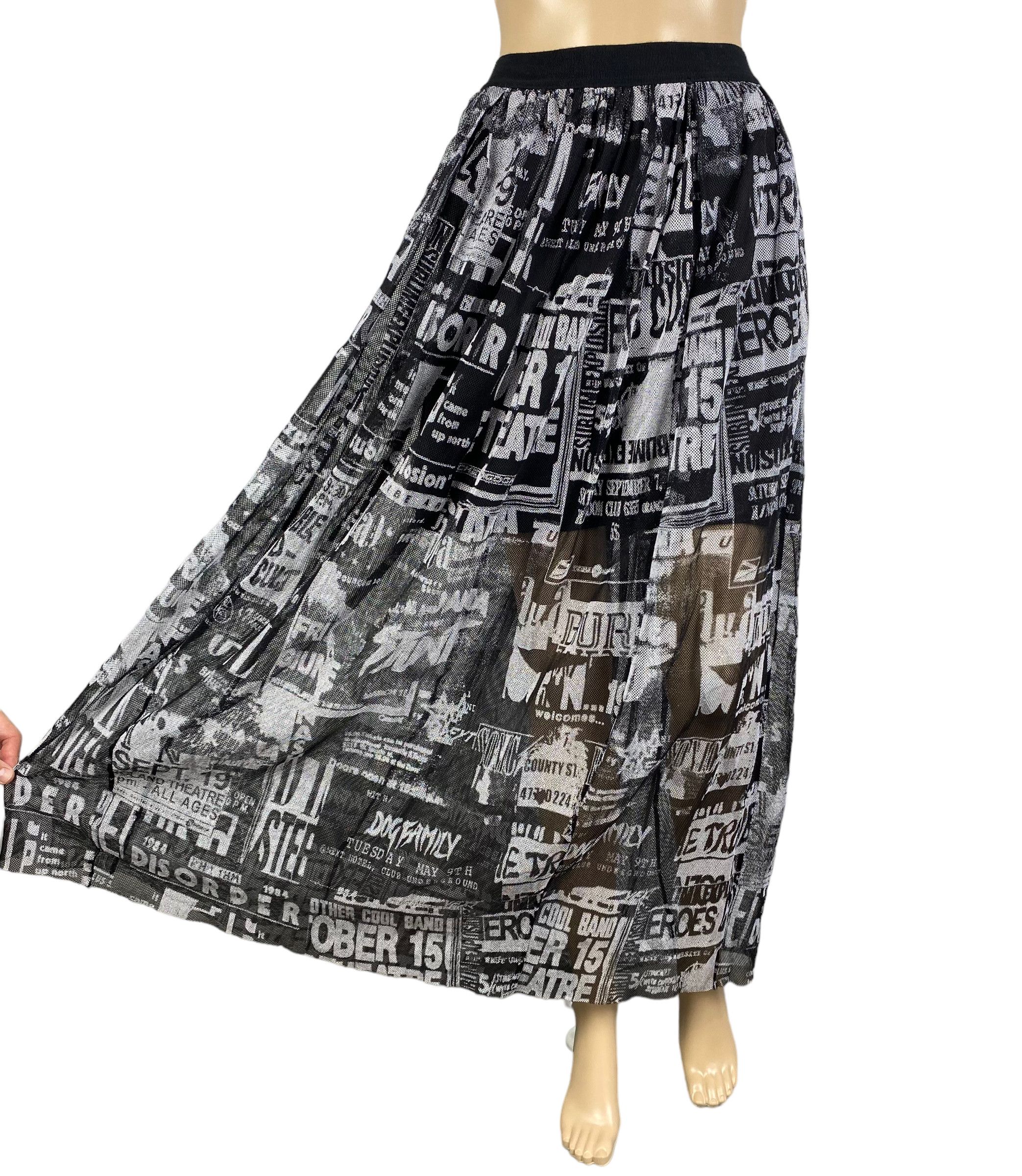 Diesel Diesel Maxi Mesh Printed Skirt size S Size 30" / US 8 / IT 44 - 1 Thumbnail