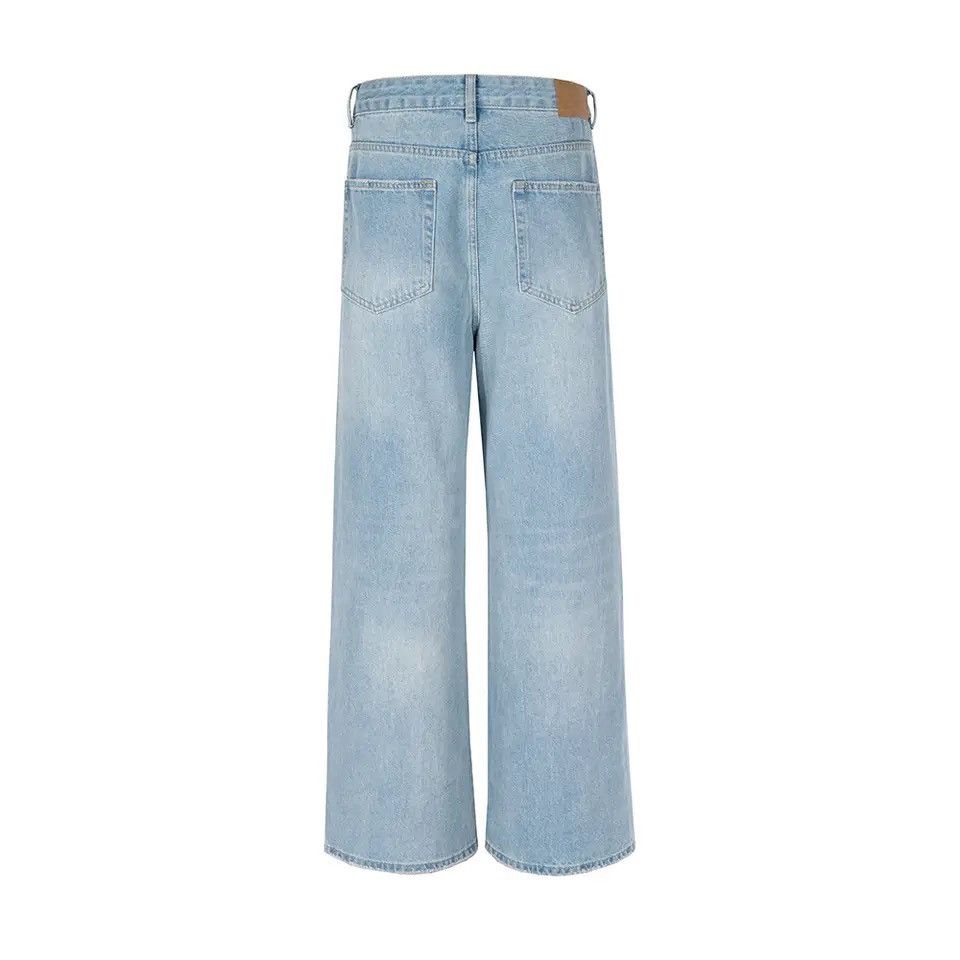 Designer × Jean Baggy Flared Wide Leg Striped Rusty Jeans Size US 31 - 2 Thumbnail