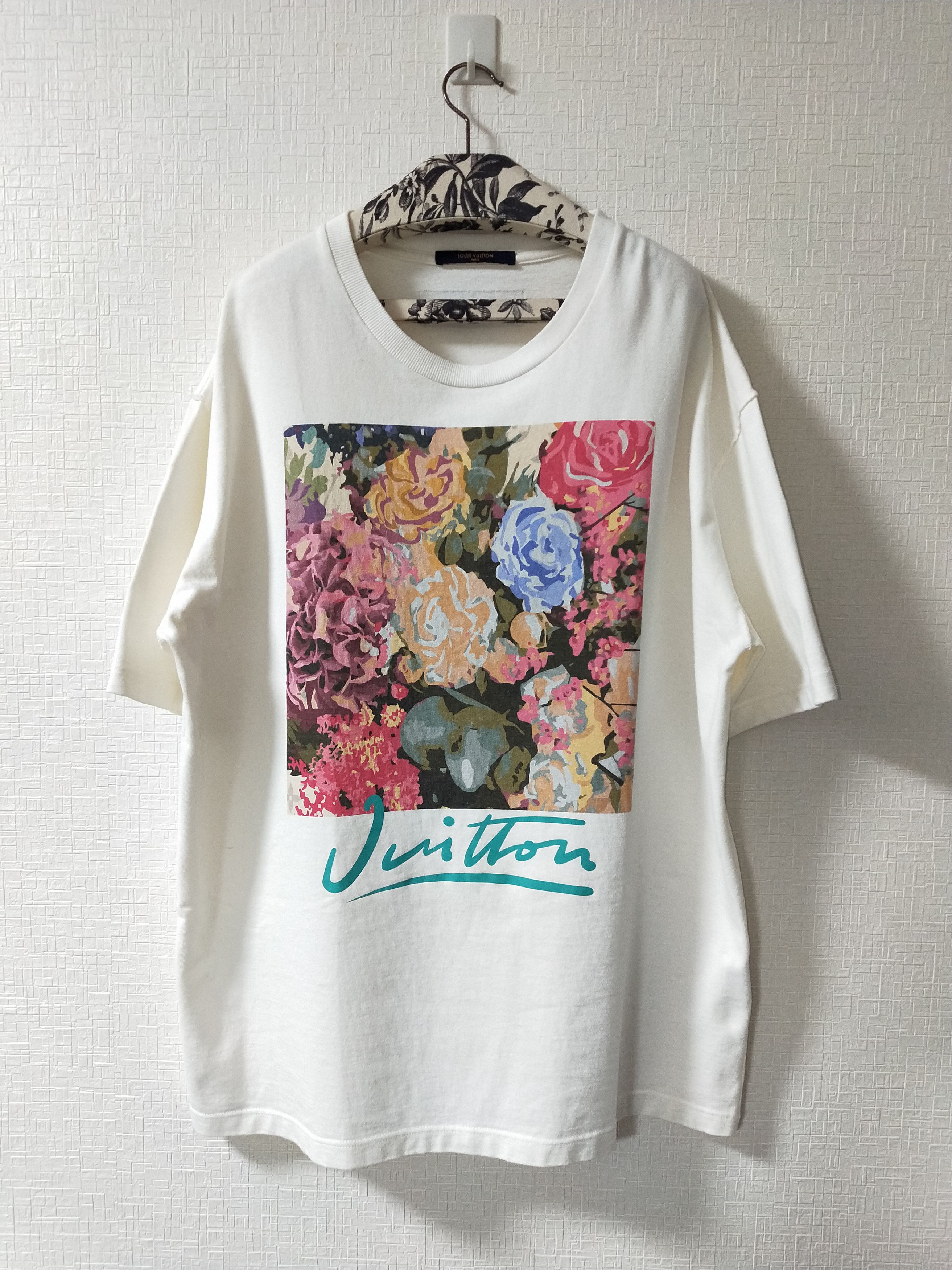 Image of Louis Vuitton Flower Tapestry Tee in White, Men's (Size 2XL)