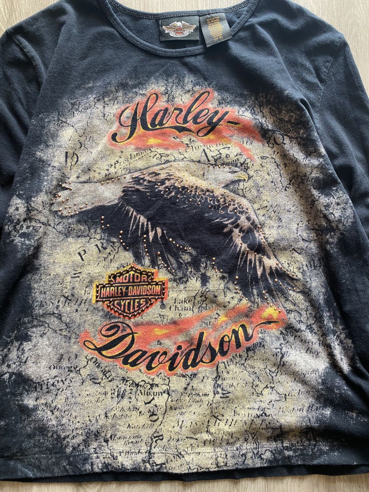 Harley Davidson × Vintage Vintage Harley Davidson Long Sleeve Top Size XL / US 12-14 / IT 48-50 - 2 Thumbnail