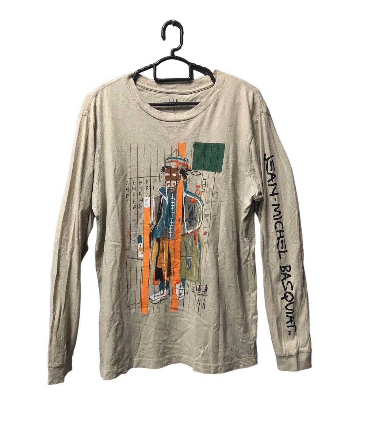 If Six Was Nine × Jean-Michel Basquiat Vintage Jean Michel Basquiat x Gap Long Sleeve Tee Shirt Size US XS / EU 42 / 0 - 5 Thumbnail