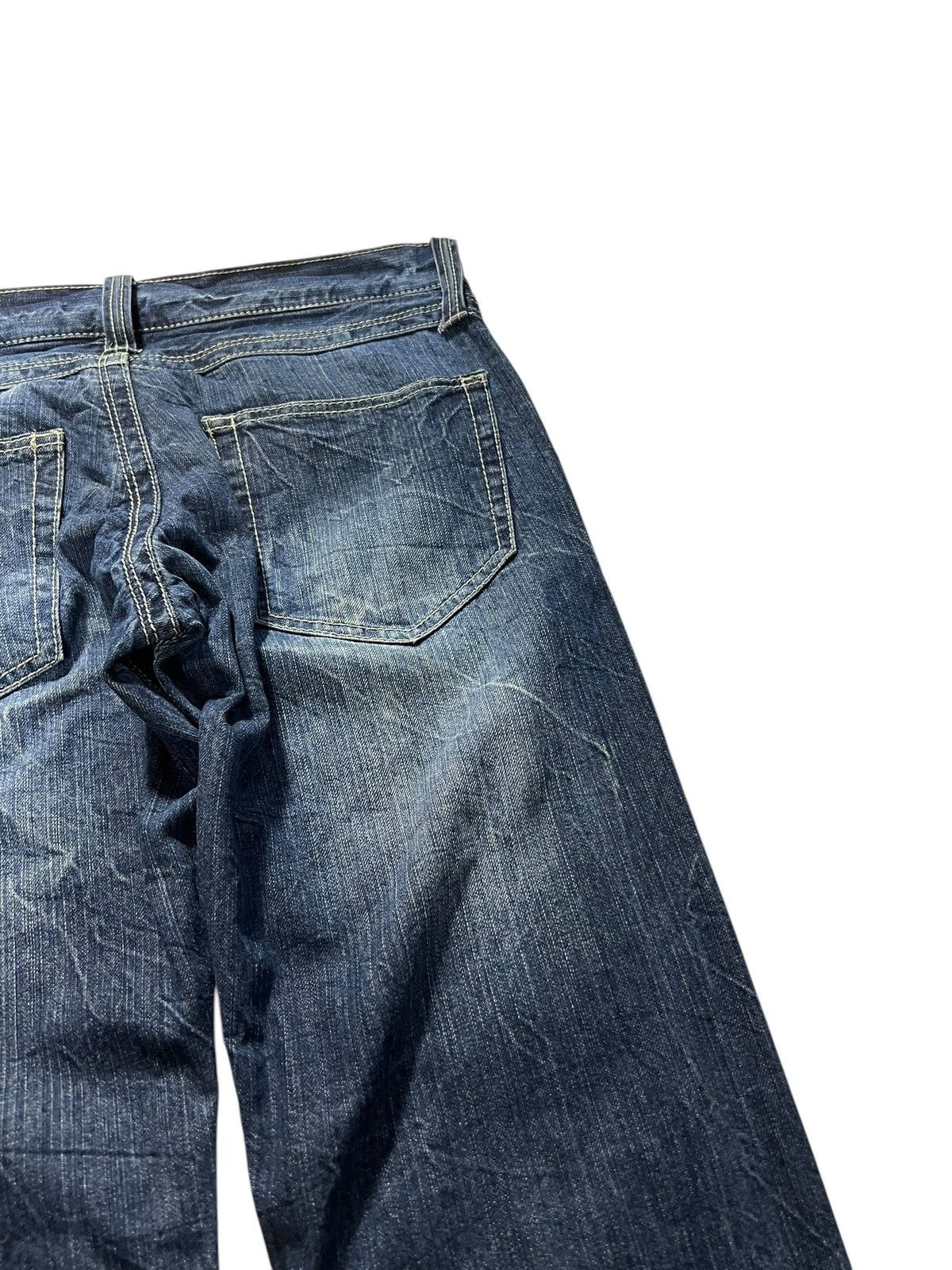 If Six Was Nine × Japanese Brand × Le Grande Bleu (L.G.B.) 💥FLARE💥AVAL WASHED HONEYCOM PUNK JEANS Size US 32 / EU 48 - 11 Thumbnail