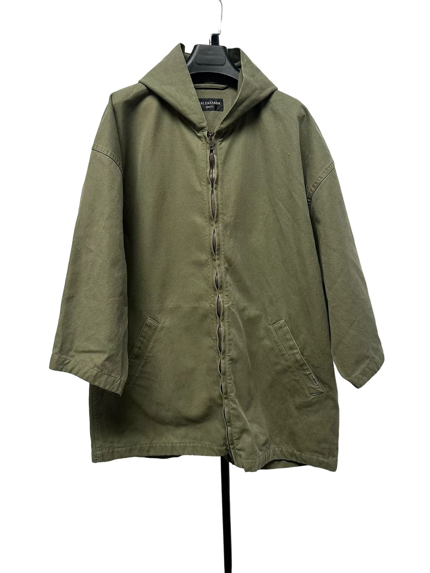 Balenciaga Balenciaga Green Hooded Zip Jacket Size XS Size US XS / EU 42 / 0 - 1 Thumbnail