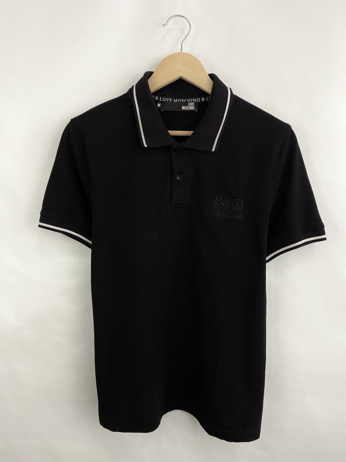 Moschino 🇮🇹 Y2K Love Moschino Polo T-Shirt Rare Retro Hype Size US M / EU 48-50 / 2 - 3 Thumbnail