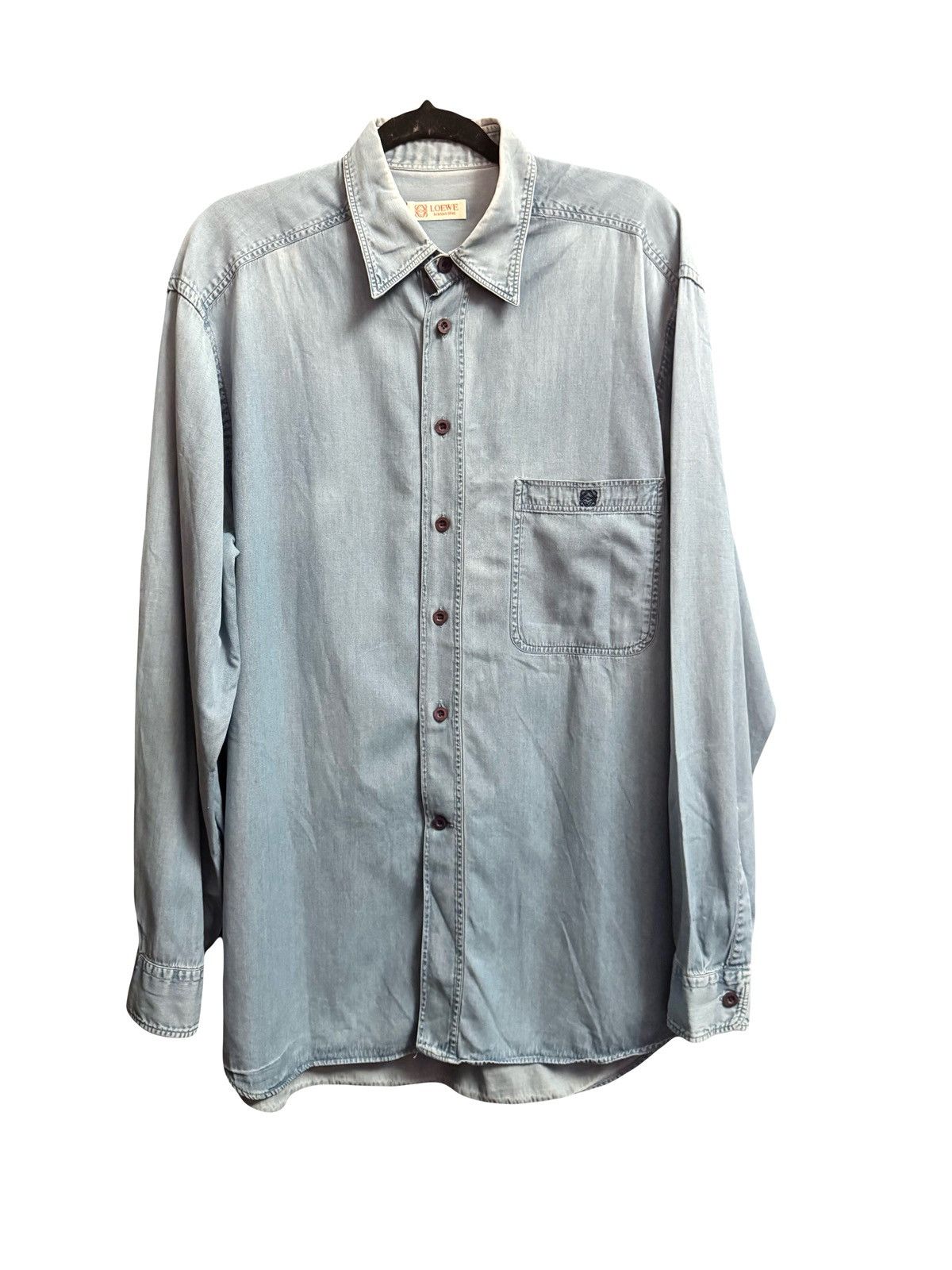 Loewe vintage loewe denim blue shirt 43 Size US XL / EU 56 / 4 - 1 Thumbnail