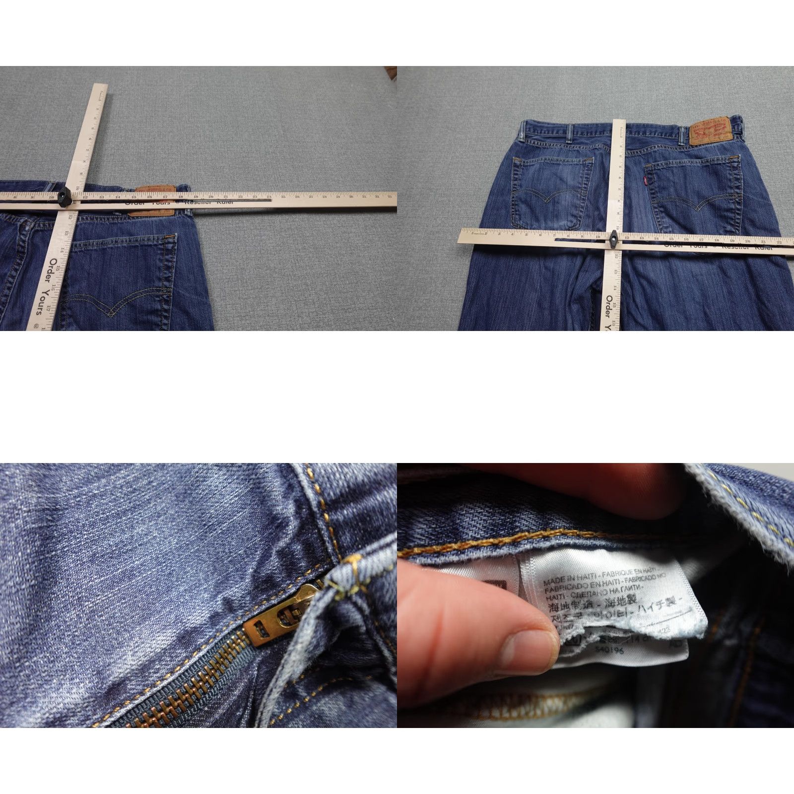 Levi's Levi's 505 Jeans Men 40x30 Blue Straight Regular Fit Denim Cotton Zip Fly Pockets Size US 40 / EU 56 - 8 Thumbnail