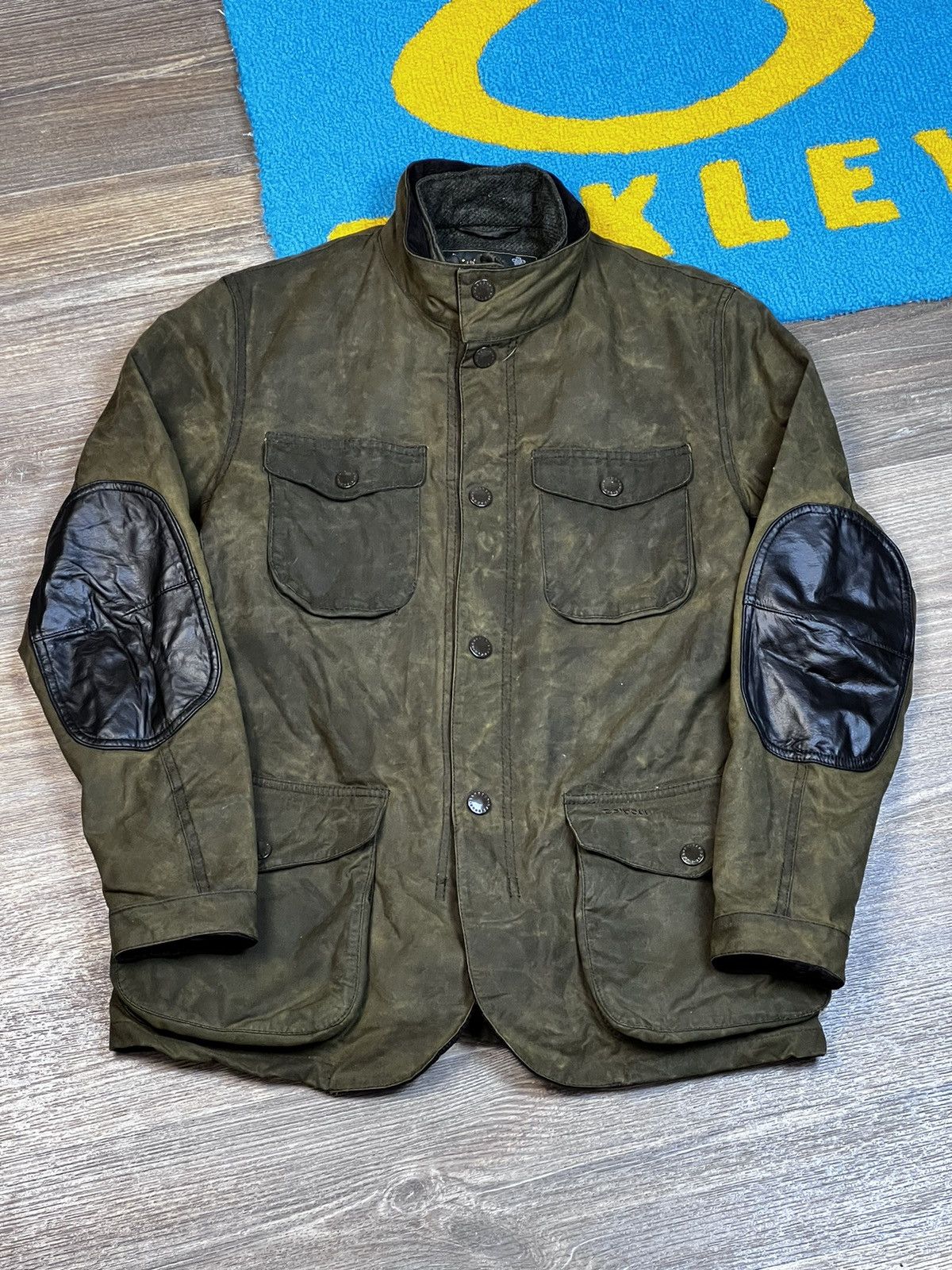 Barbour Barbour Ogston Green Waxed Jacket with Elbow Size US S / EU 44-46 / 1 - 1 Thumbnail