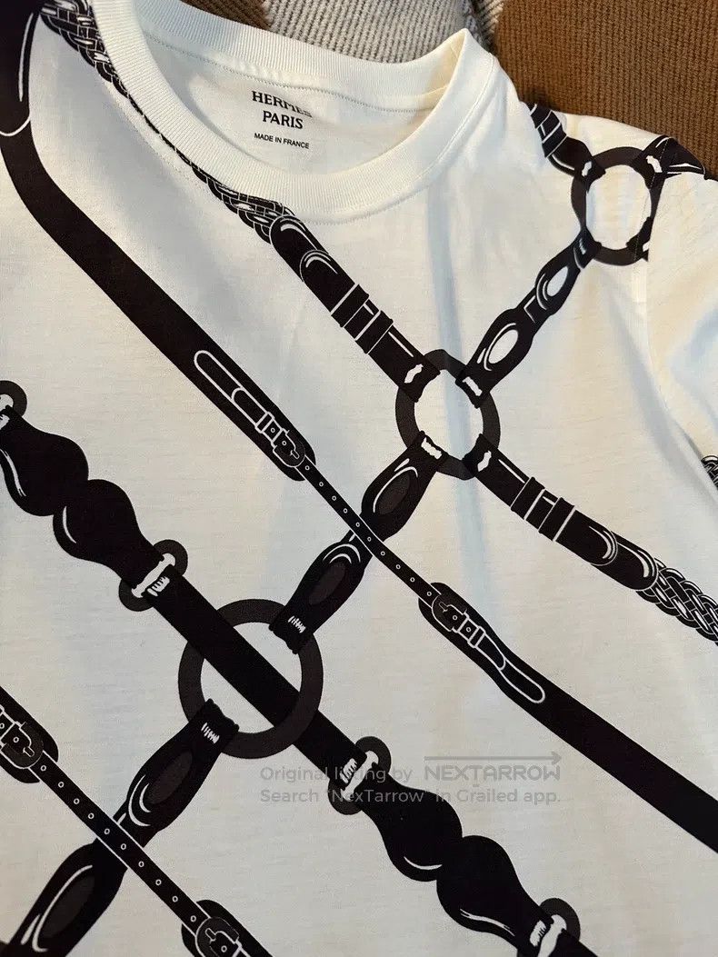 Hermes Hermes Chains Printed Short Sleeve T-Shirt Size XS / US 0-2 / IT 36-38 - 5 Thumbnail