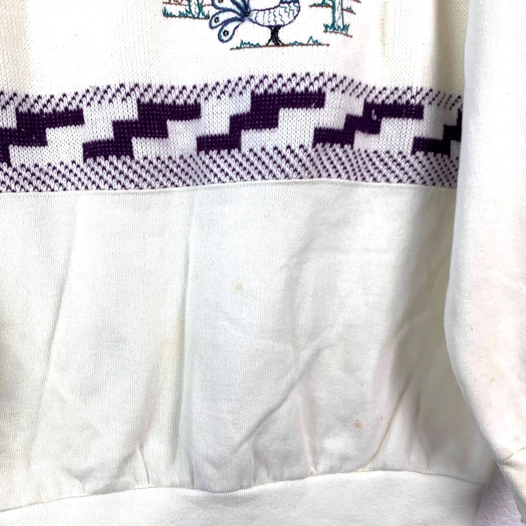 Vintage VINTAGE Great Lakes Southwestern Rooster Mixed Media Sweatshirt Grandmacore Size M / US 6-8 / IT 42-44 - 2 Thumbnail