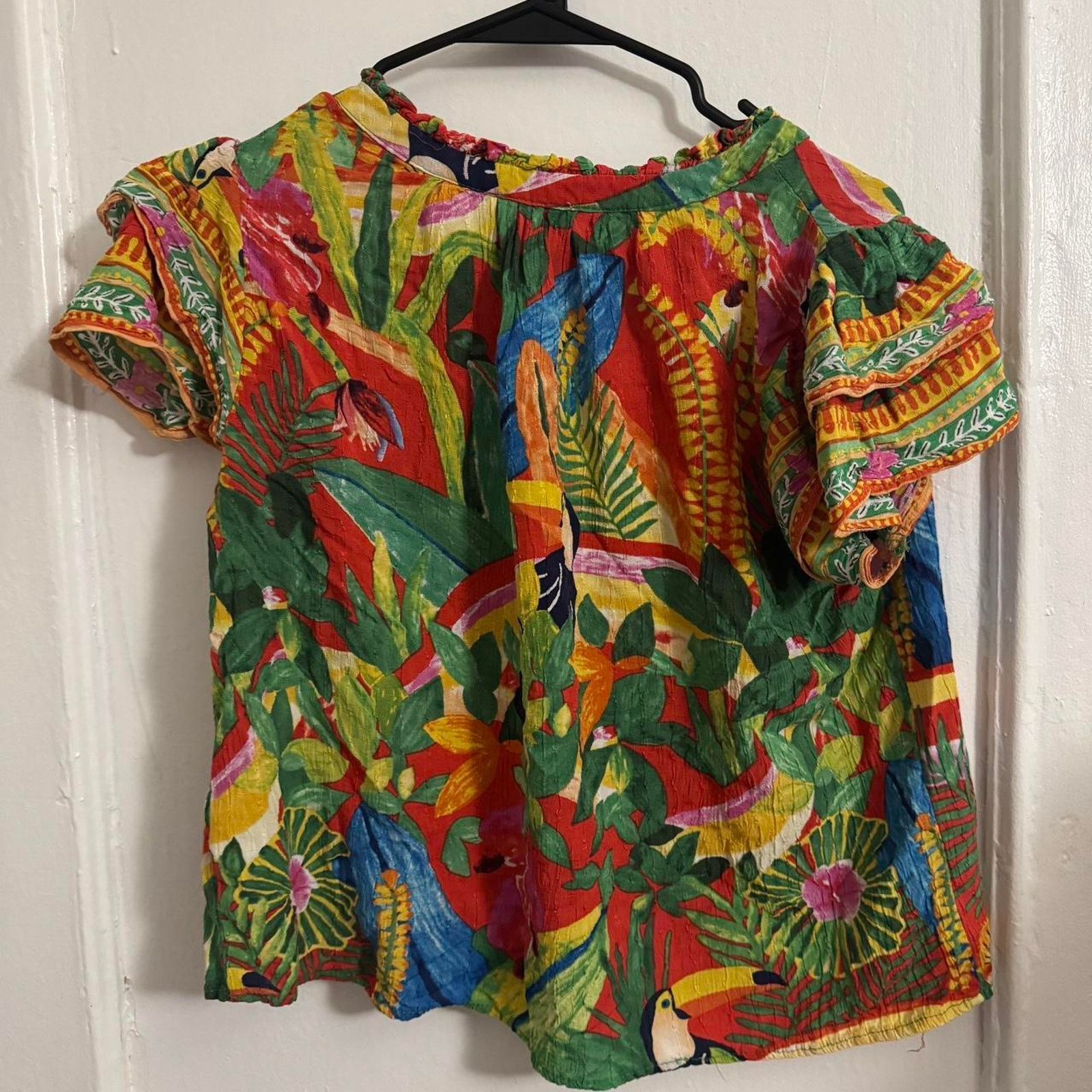 Panama Jack Dopamine Tropical Toucan Jungle Animal Floral Funky Cruise Size L / US 10 / IT 46 - 7 Thumbnail